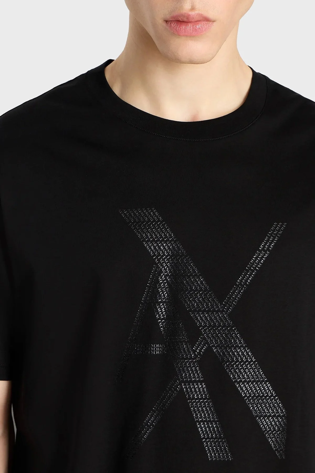Armani Exchange Pamuklu Regular Fit Bisiklet Yaka Erkek T Shirt 6RZTLK ZJ9AZ 1200 SİYAH - 3