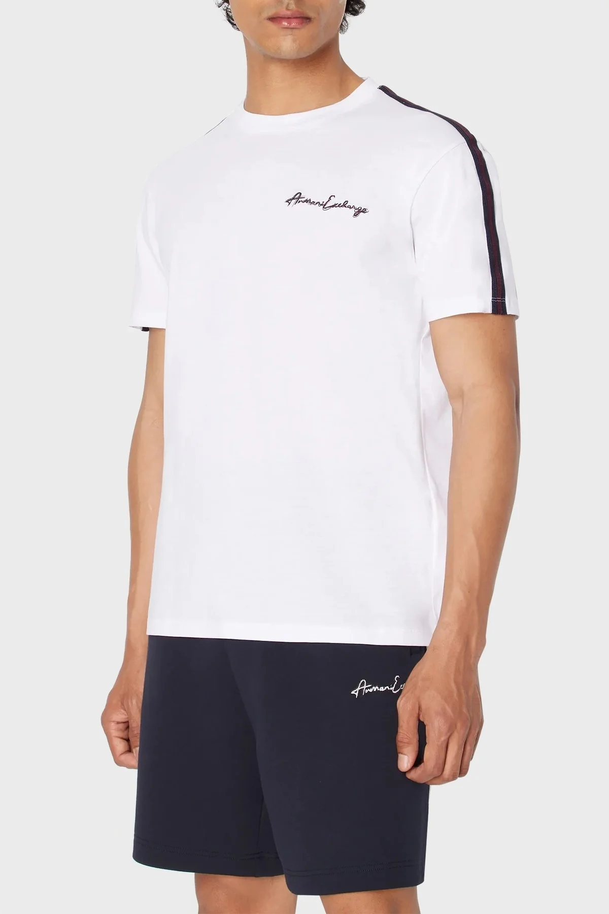 Armani Exchange Pamuklu Regular Fit Bisiklet Yaka Erkek T Shirt 6RZTLN ZJ9AZ 1100 BEYAZ - 1