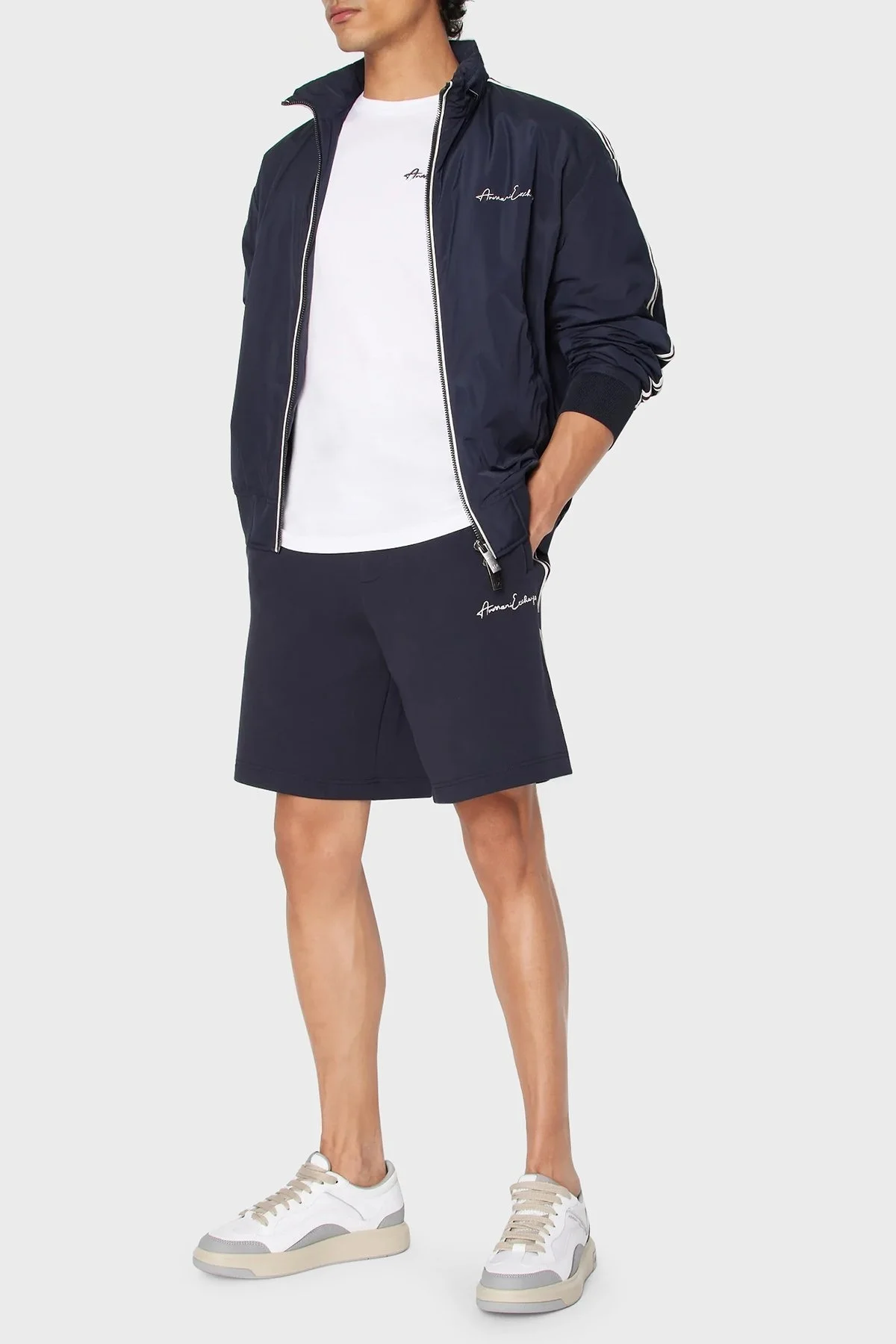 Armani Exchange Pamuklu Regular Fit Bisiklet Yaka Erkek T Shirt 6RZTLN ZJ9AZ 1100 BEYAZ - 4