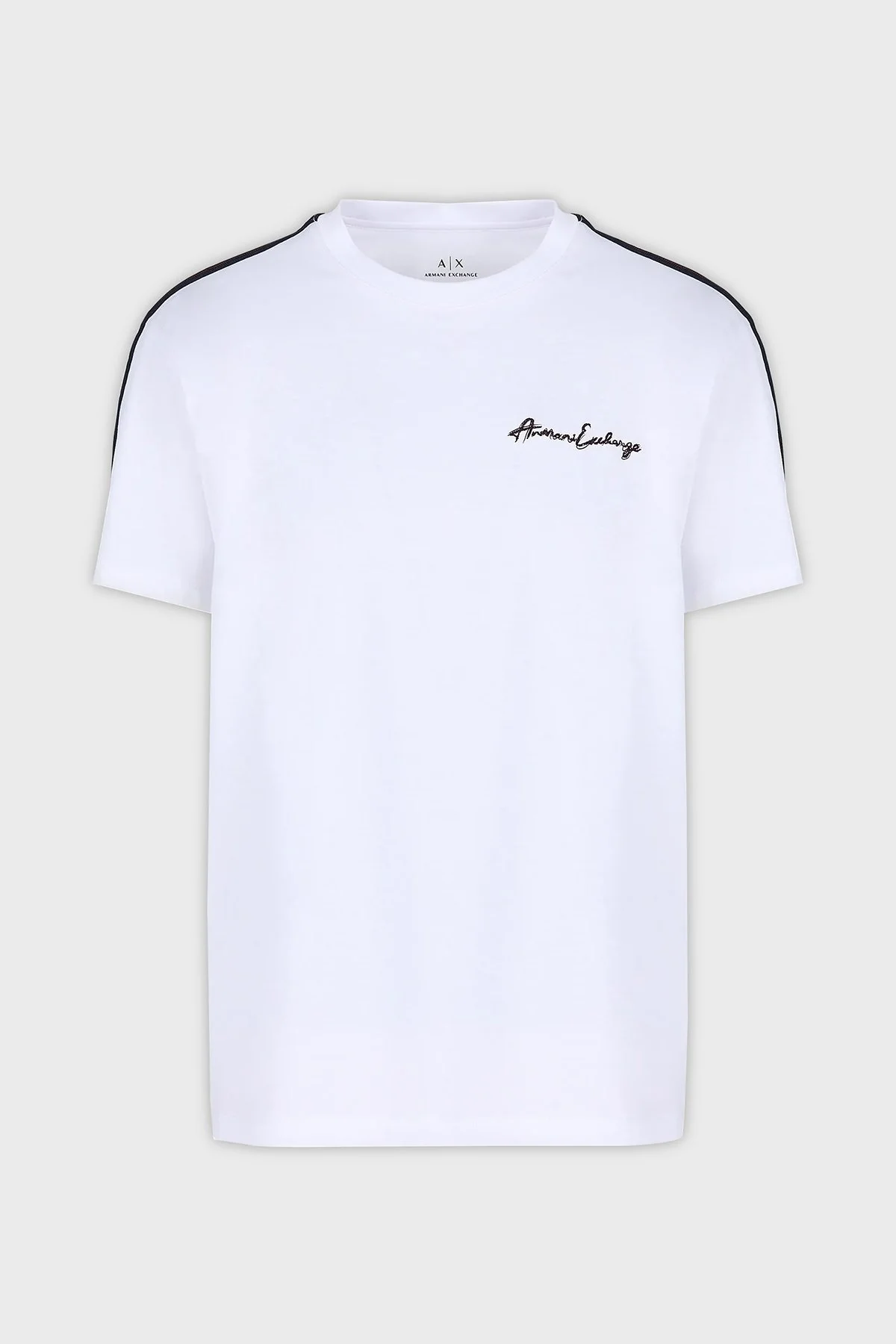 Armani Exchange Pamuklu Regular Fit Bisiklet Yaka Erkek T Shirt 6RZTLN ZJ9AZ 1100 BEYAZ - 5