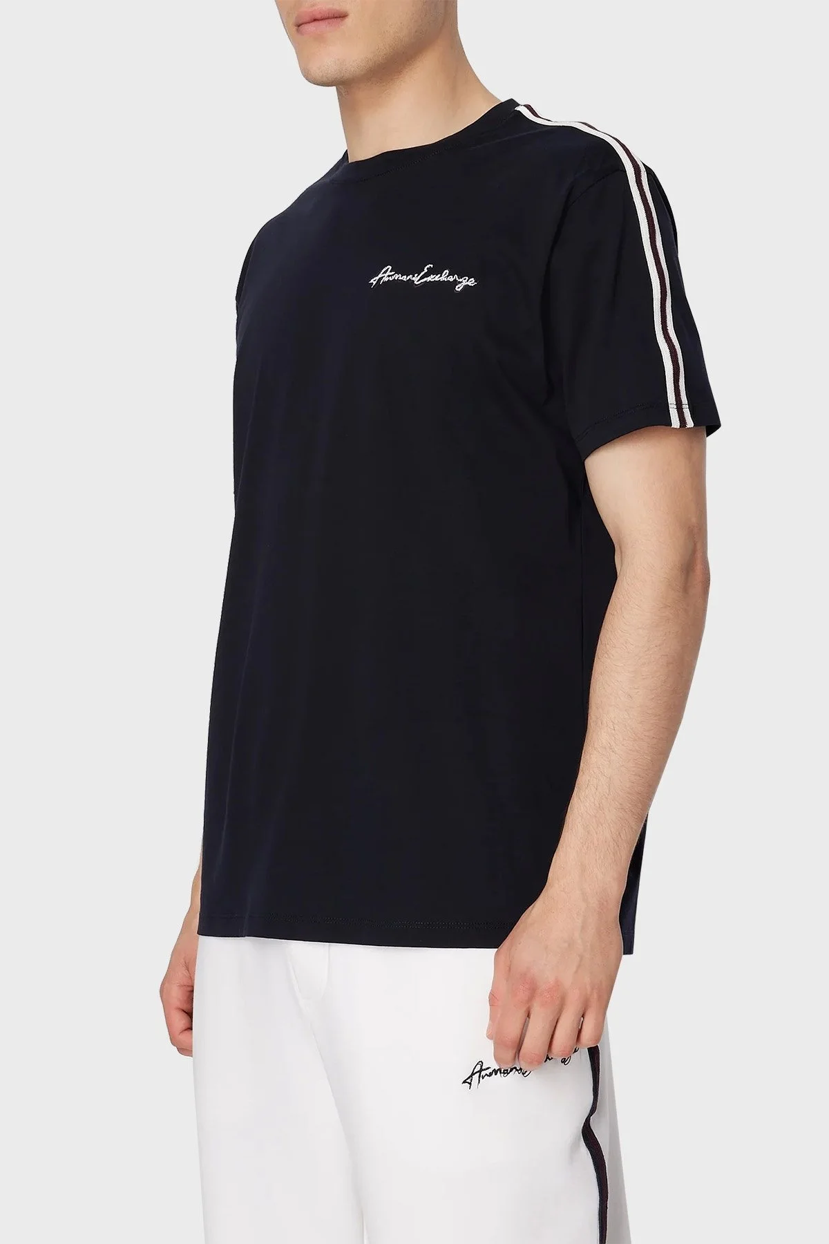 Armani Exchange Pamuklu Regular Fit Bisiklet Yaka Erkek T Shirt 6RZTLN ZJ9AZ 1583 LACİVERT - 1