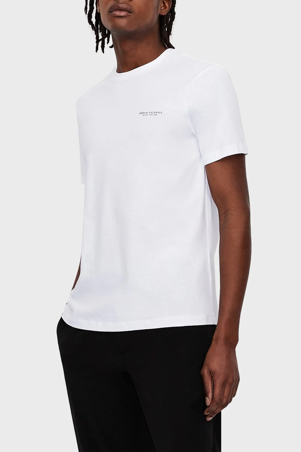 Armani Exchange Pamuklu Regular Fit Bisiklet Yaka Erkek T Shirt 8NZT91 Z8H4Z 1100 BEYAZ - 1