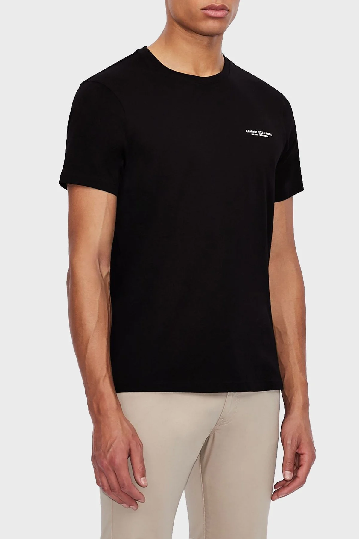 Armani Exchange Pamuklu Regular Fit Bisiklet Yaka Erkek T Shirt 8NZT91 Z8H4Z 1200 SİYAH - 1