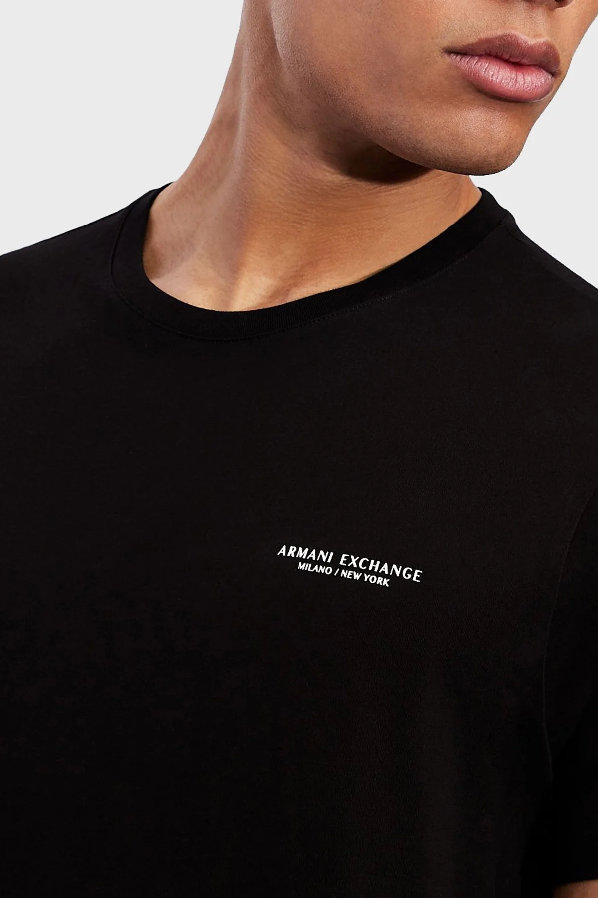 Armani Exchange Pamuklu Regular Fit Bisiklet Yaka Erkek T Shirt 8NZT91 Z8H4Z 1200 SİYAH - 3