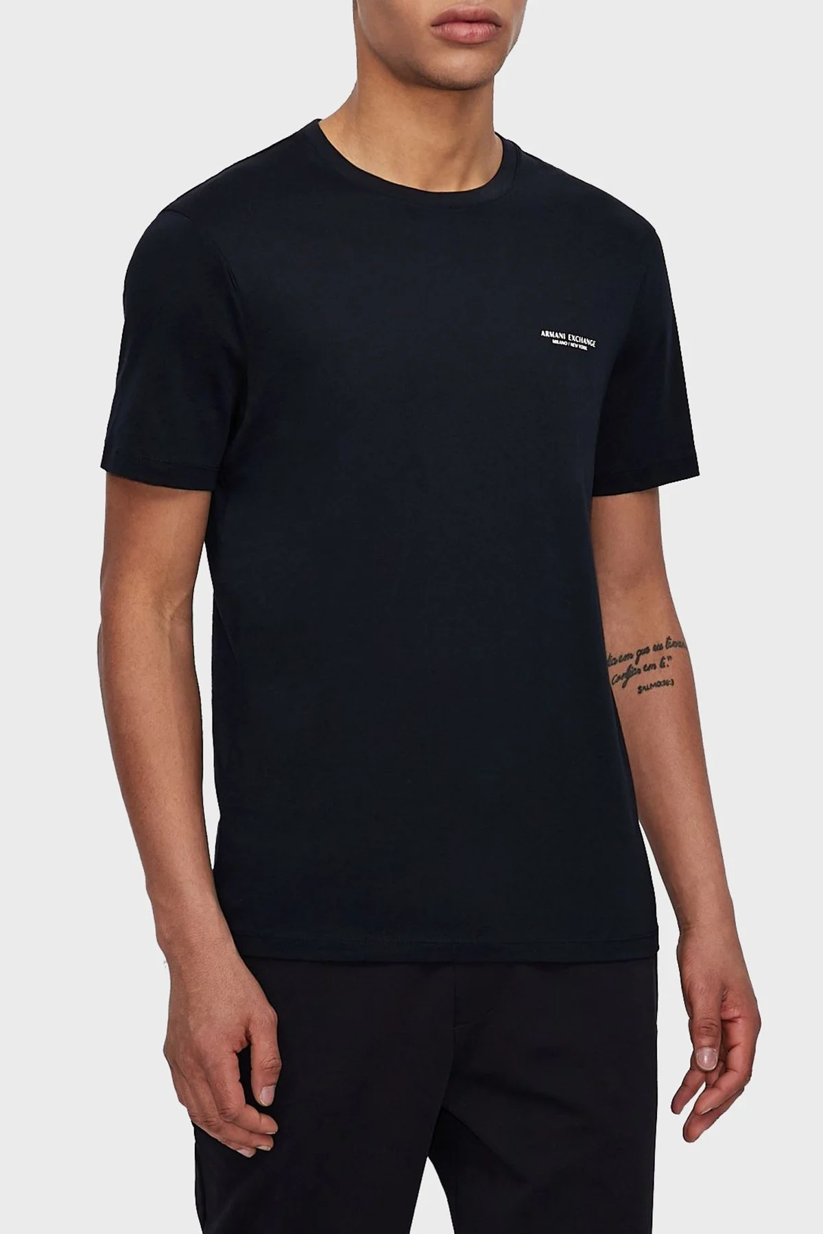 Armani Exchange Pamuklu Regular Fit Bisiklet Yaka Erkek T Shirt 8NZT91 Z8H4Z 1510 LACİVERT - 1