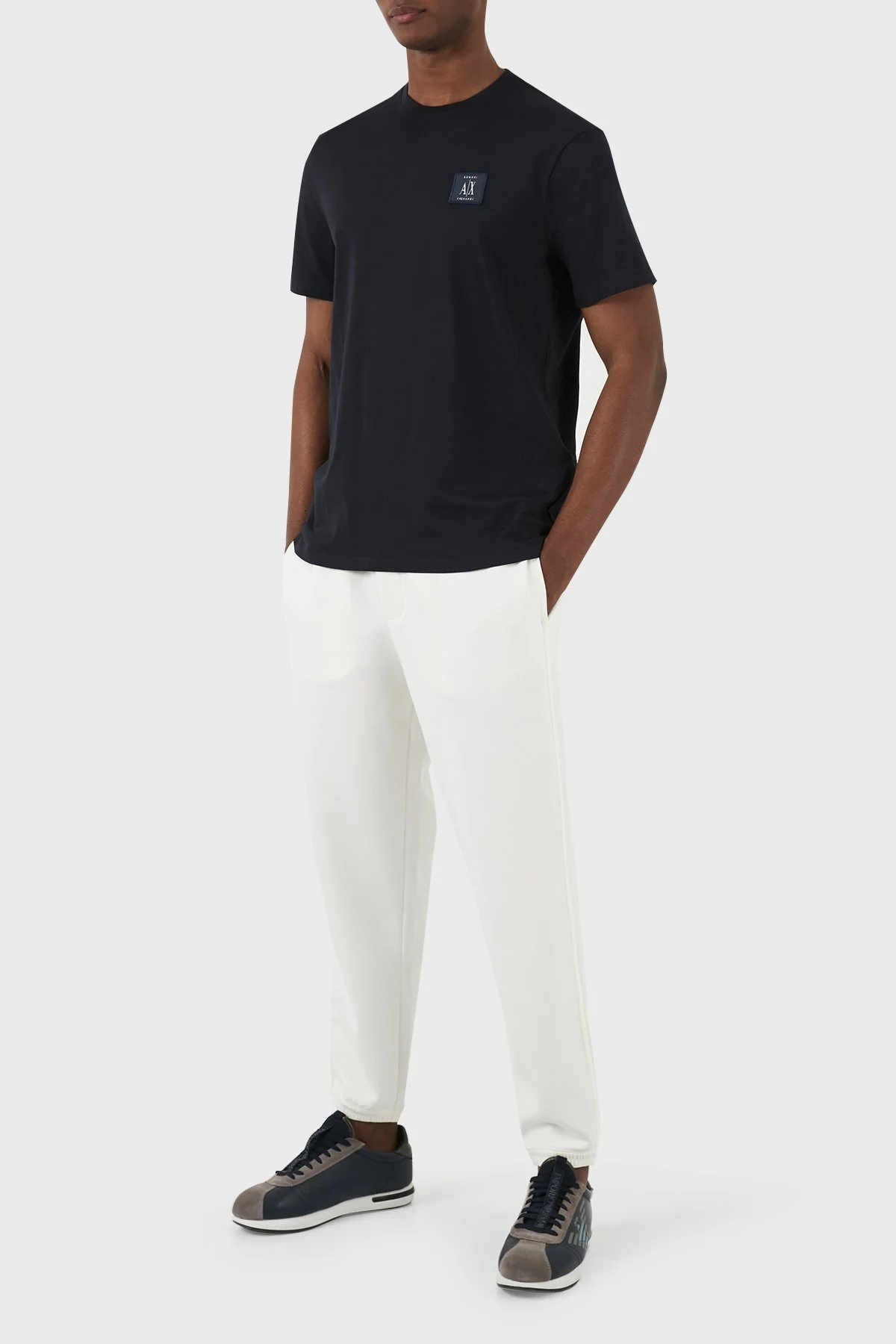 Armani Exchange Pamuklu Regular Fit Bisiklet Yaka Erkek T Shirt 8NZTPR ZJH4Z 1510 LACİVERT - 3