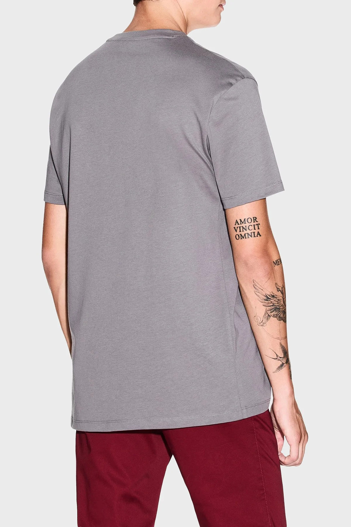 Armani Exchange Pamuklu Regular Fit Bisiklet Yaka Erkek T Shirt XM001281 AF10361 U8092 KOYU GRİ - 8