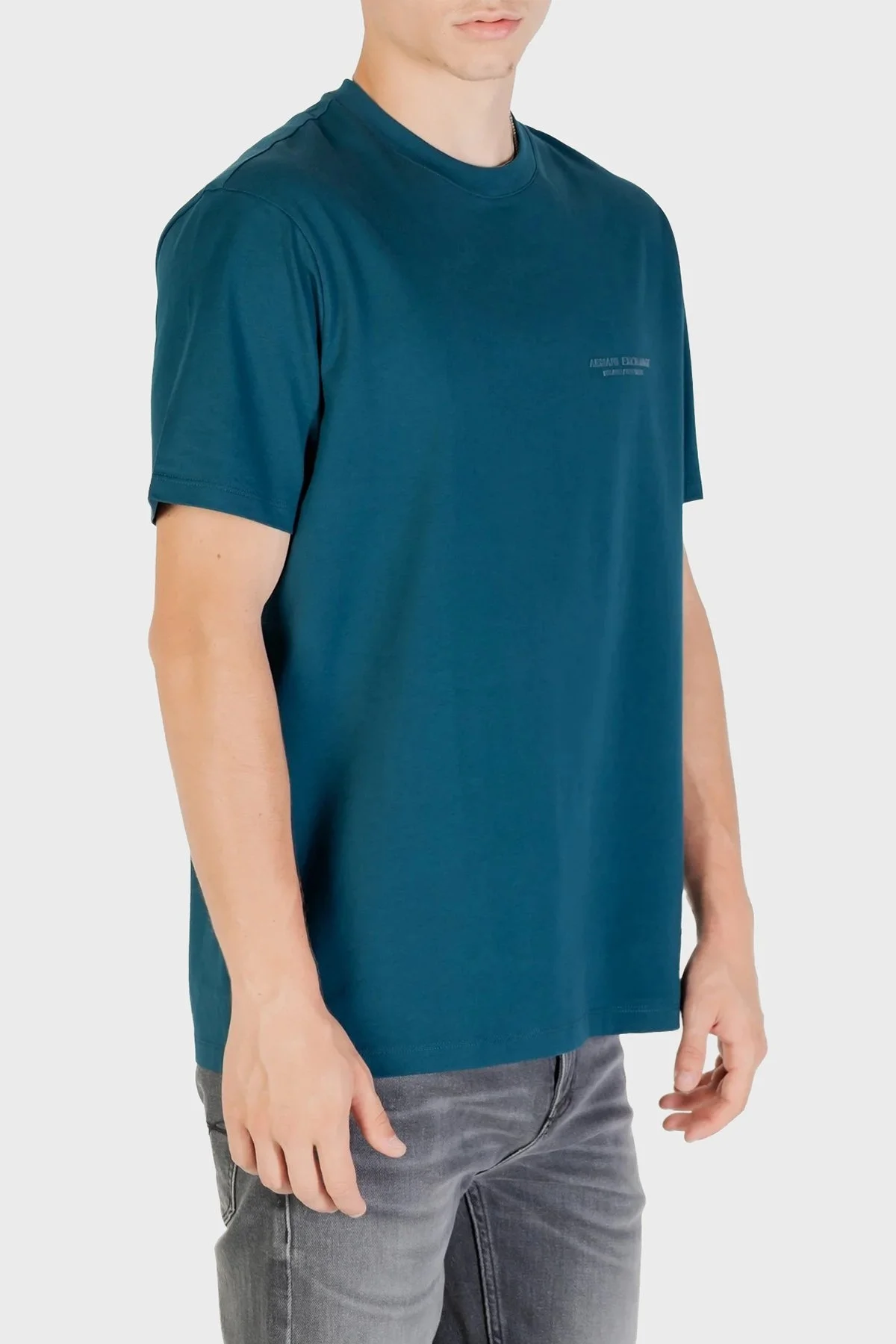 Armani Exchange Pamuklu Regular Fit Bisiklet Yaka Erkek T Shirt XM001281 AF10361 UB022 PETROL - 2