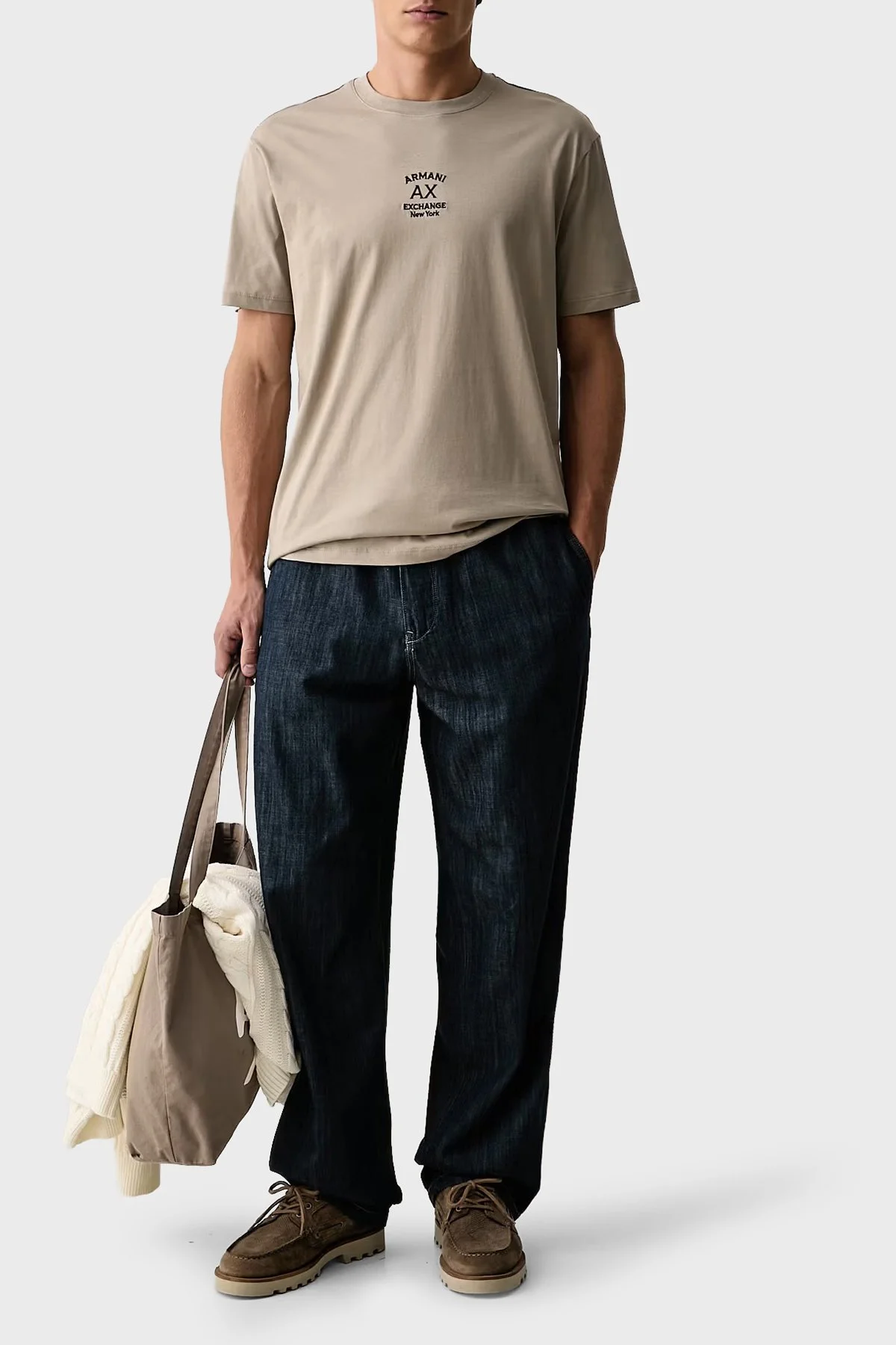 Armani Exchange Pamuklu Regular Fit Bisiklet Yaka Erkek T Shirt XM003023 AF10358 U6161 Haki - 2