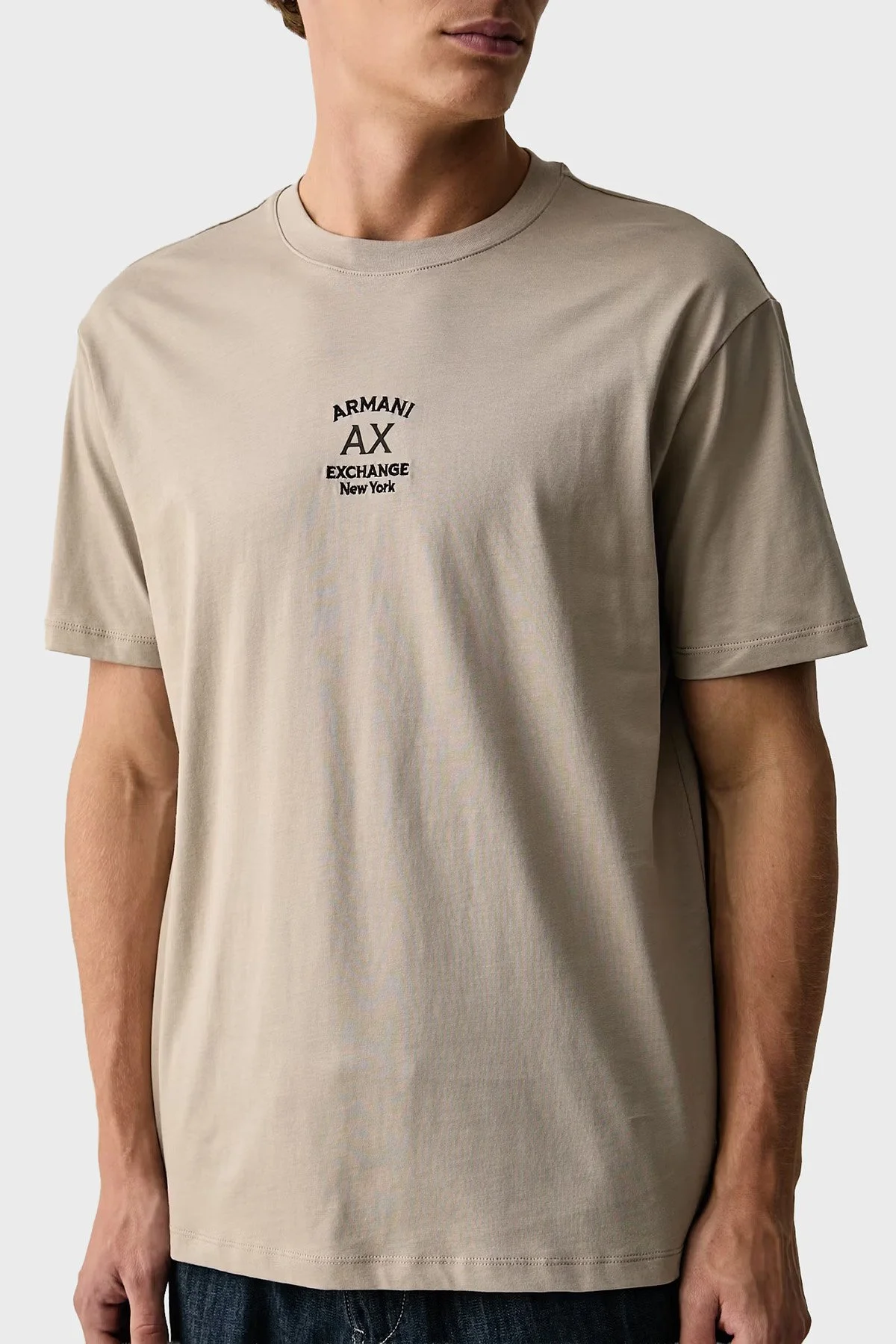 Armani Exchange Pamuklu Regular Fit Bisiklet Yaka Erkek T Shirt XM003023 AF10358 U6161 Haki - 4