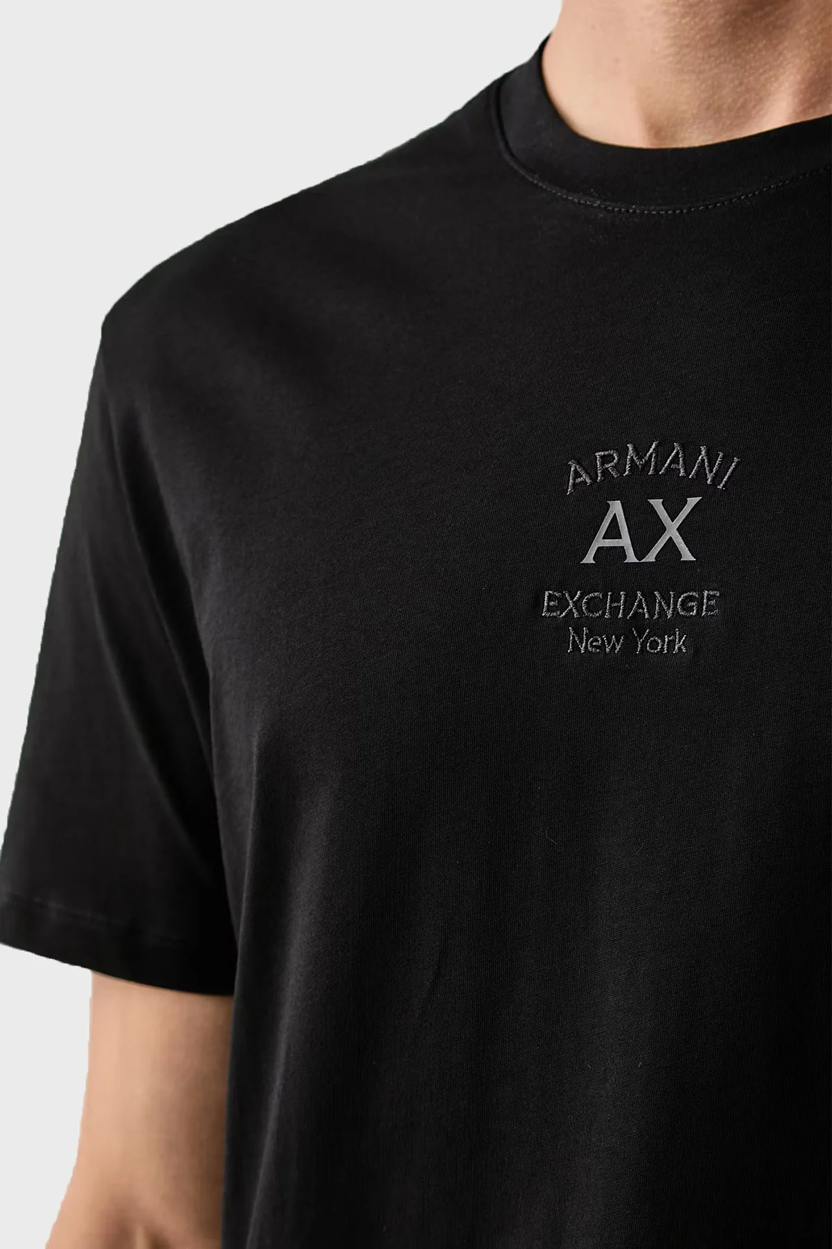 Armani Exchange Pamuklu Regular Fit Bisiklet Yaka Erkek T Shirt XM003023 AF10358 UC001 Siyah - 5