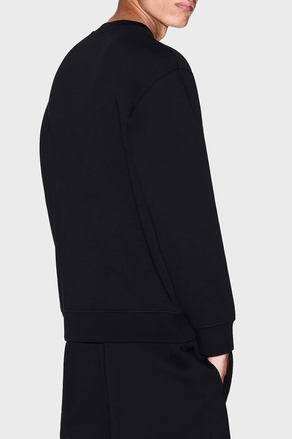 Armani Exchange Pamuklu Regular Fit Bisiklet Yaka Logolu Erkek Sweat XM001892 AF10818 MC004 SİYAH-GOLD - 3