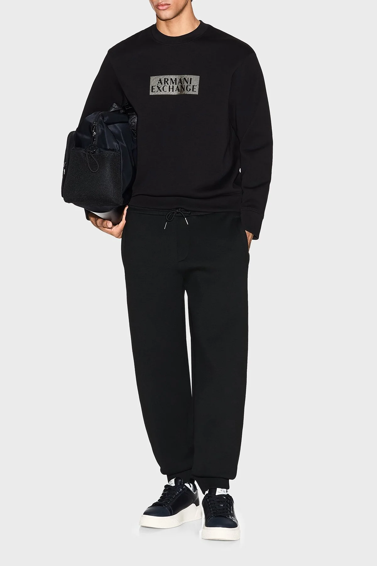 Armani Exchange Pamuklu Regular Fit Bisiklet Yaka Logolu Erkek Sweat XM001892 AF10818 MC237 SİYAH-GOLD - 6
