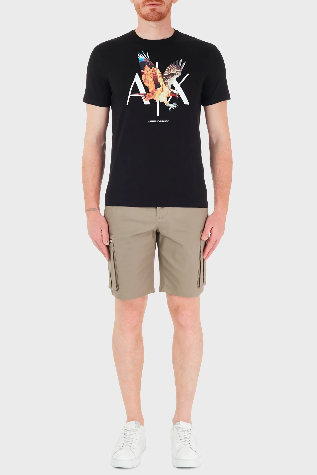 Armani Exchange Pamuklu Regular Fit Cepli Erkek Bermuda 8NZS64 ZN86Z 1742 BEJ - 1