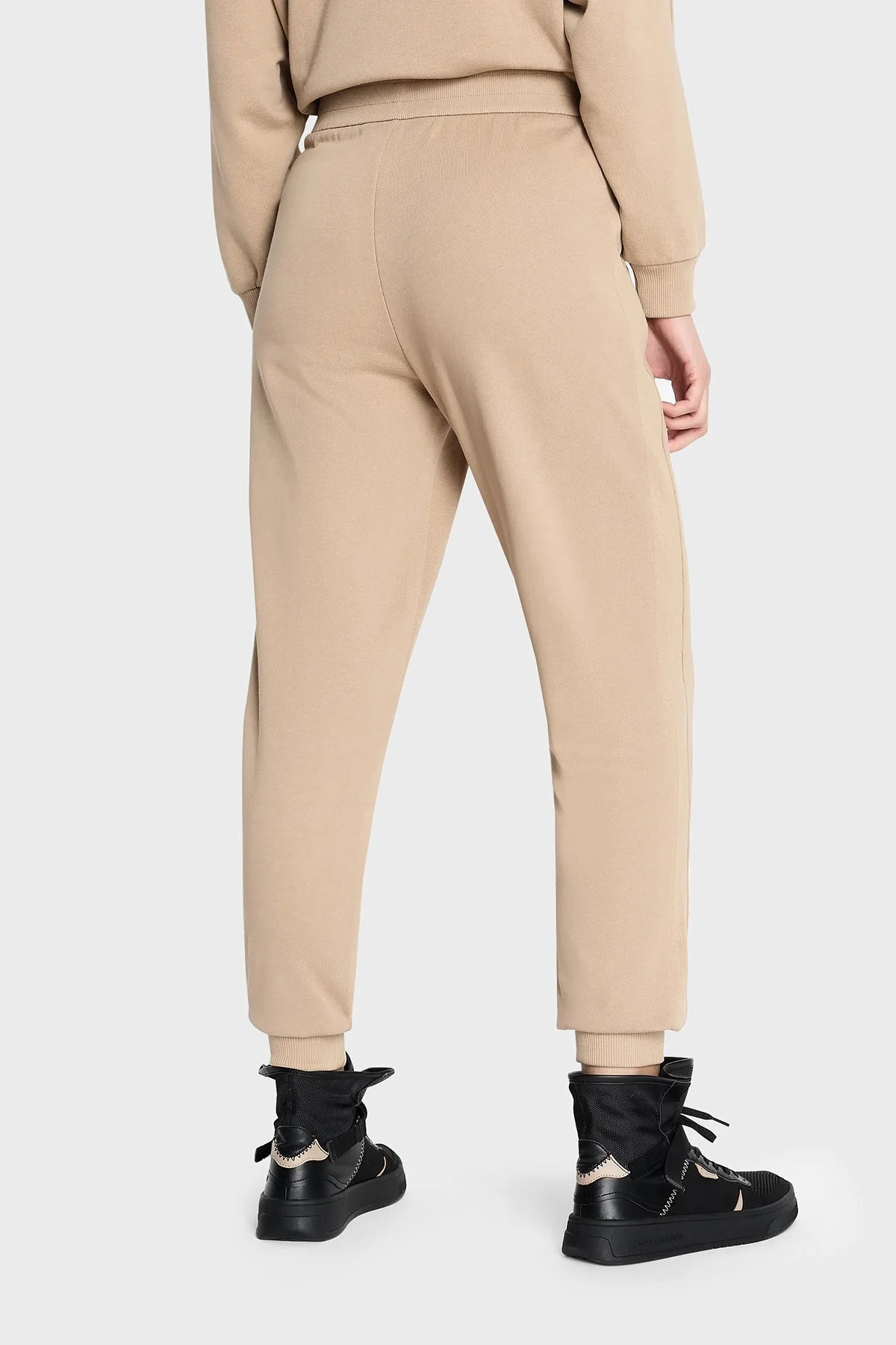 Armani Exchange Pamuklu Regular Fit Cepli Jogger Spor Kadın Pantolon 6RYP78 YJEBZ 0748 BEJ - 2