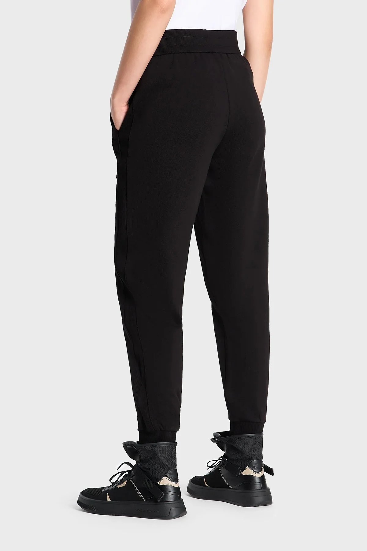 Armani Exchange Pamuklu Regular Fit Cepli Jogger Spor Bayan Pantolon 6RYP78 YJEBZ 1200 SİYAH - 2