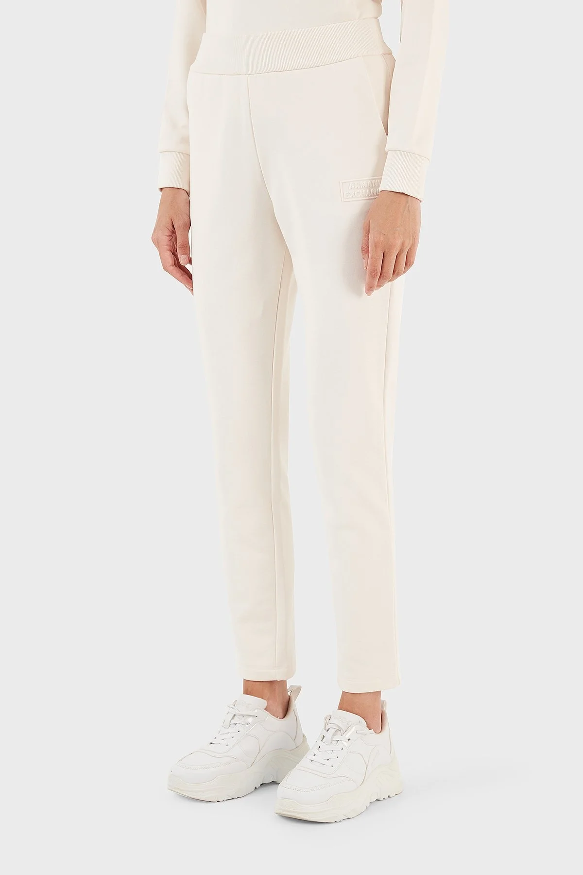 Armani Exchange Pamuklu Regular Fit Cepli Spor Bayan Pantolon 6RYP89 YJECZ 1130 BEJ - 3