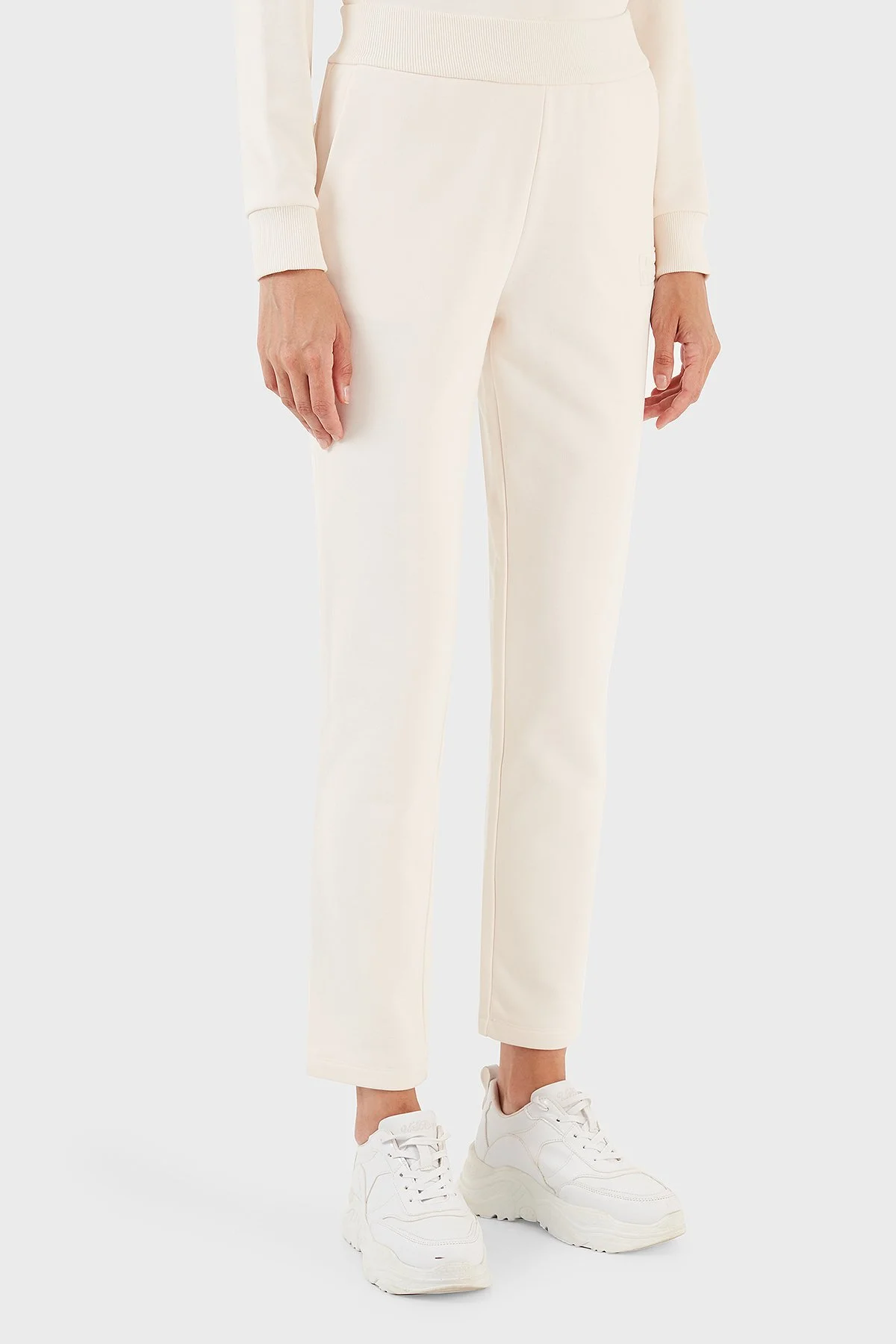 Armani Exchange Pamuklu Regular Fit Cepli Spor Bayan Pantolon 6RYP89 YJECZ 1130 BEJ - 6