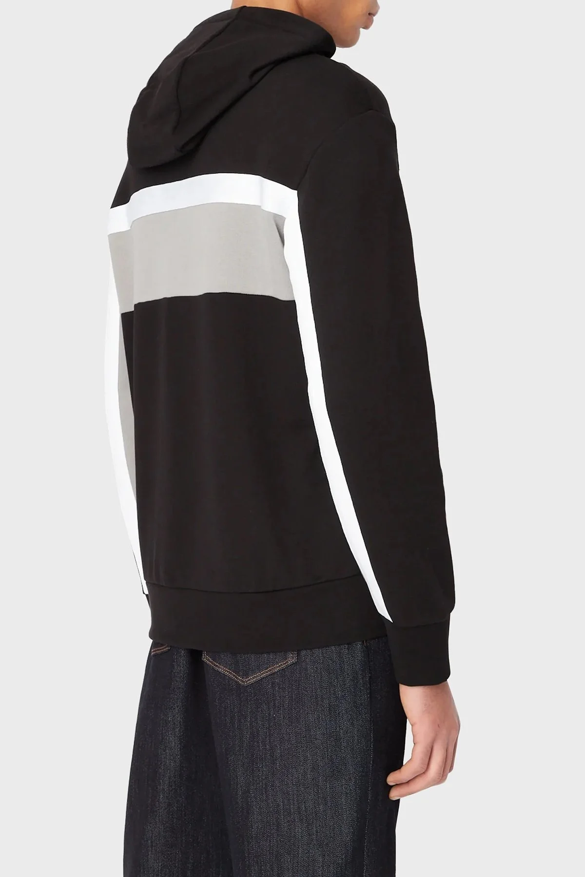 Armani Exchange Pamuklu Regular Fit Çizgili Tasarımlı Erkek Sweat 3RZMFB ZJDEZ 52AF SİYAH - 2