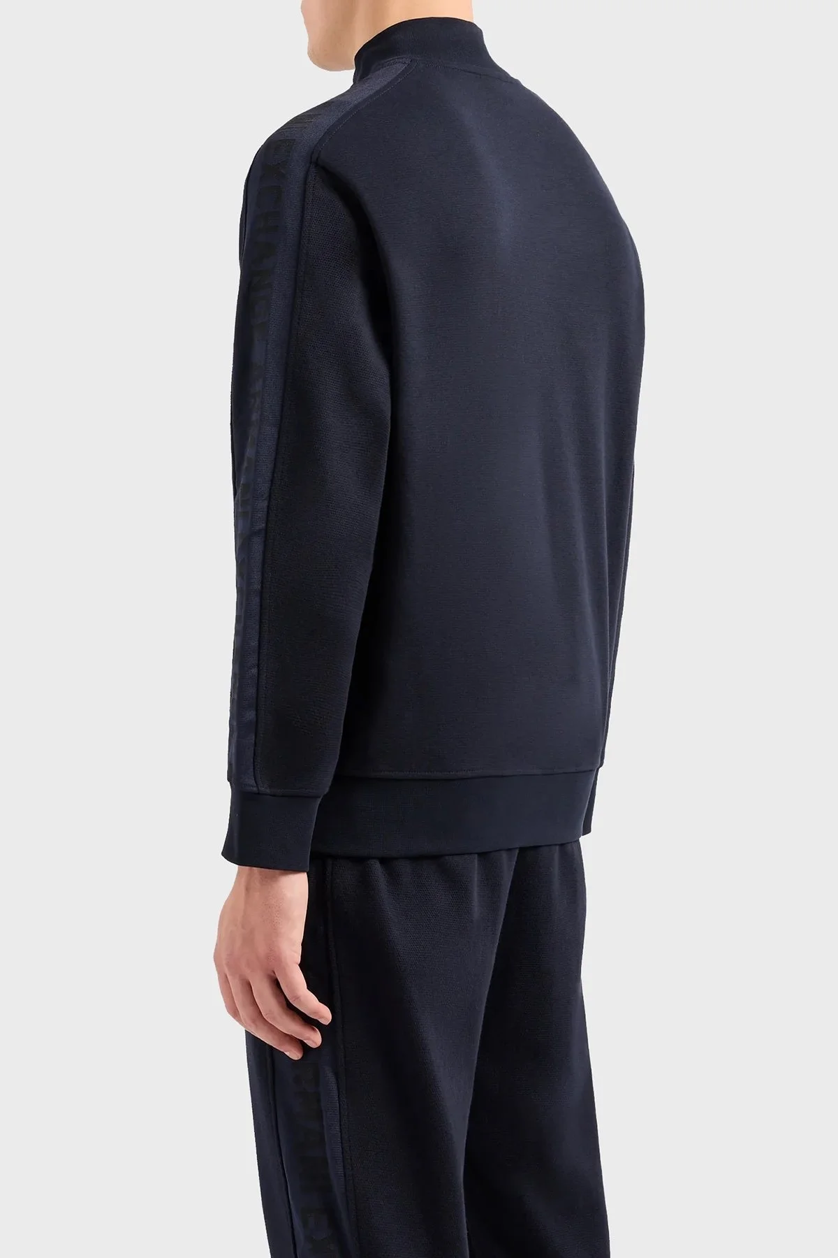 Armani Exchange Pamuklu Regular Fit Dik Yaka Erkek Sweat 3DZMLQ ZJLGZ 1583 LACİVERT - 2