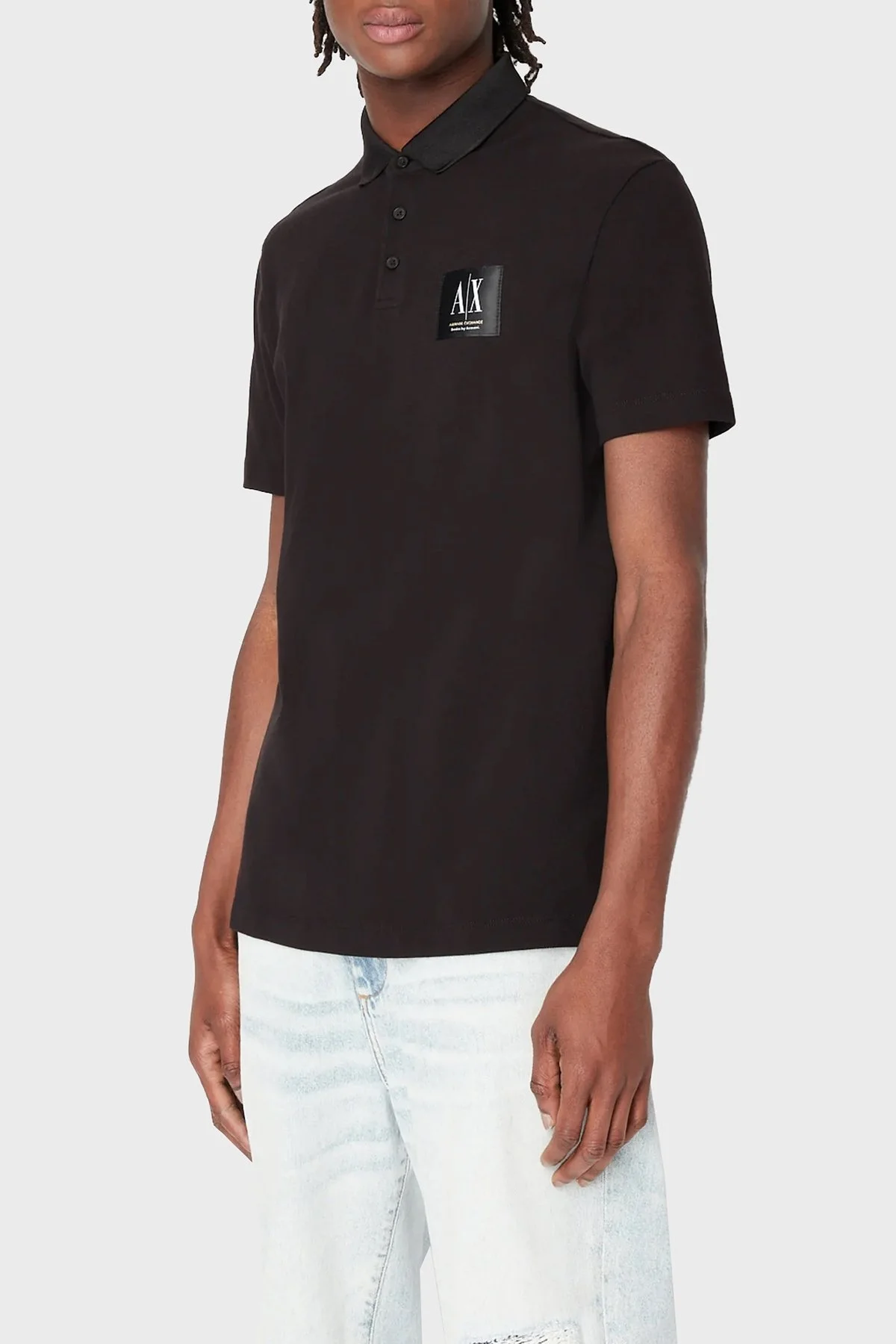Armani Exchange Pamuklu Regular Fit Düğmeli Erkek Polo T Shirt 3RZFAA ZJ84Z 1200 SİYAH - 1