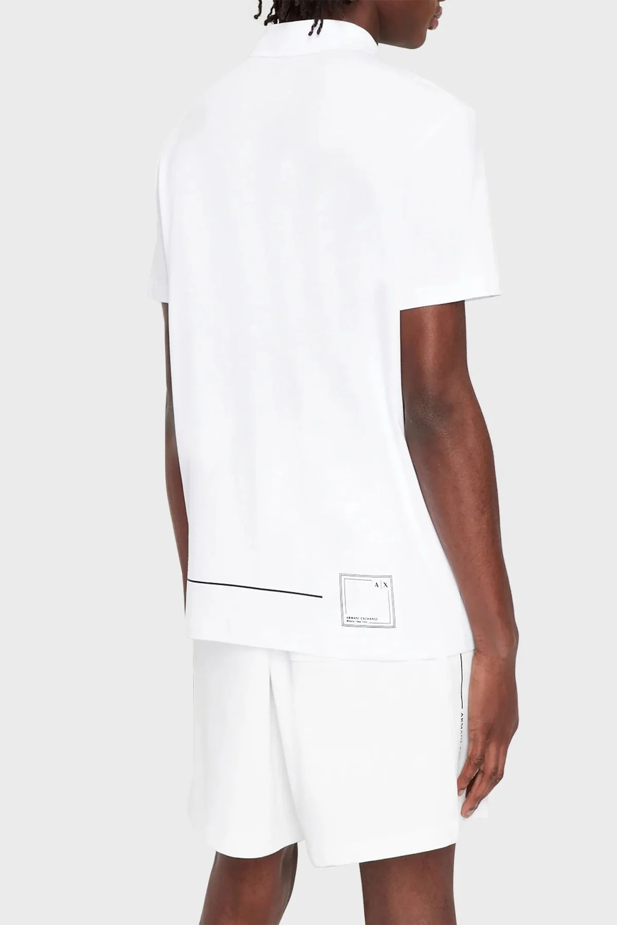 Armani Exchange Pamuklu Regular Fit Düğmeli Polo Erkek T Shirt 3RZFBB ZJCDZ 1100 BEYAZ - 2