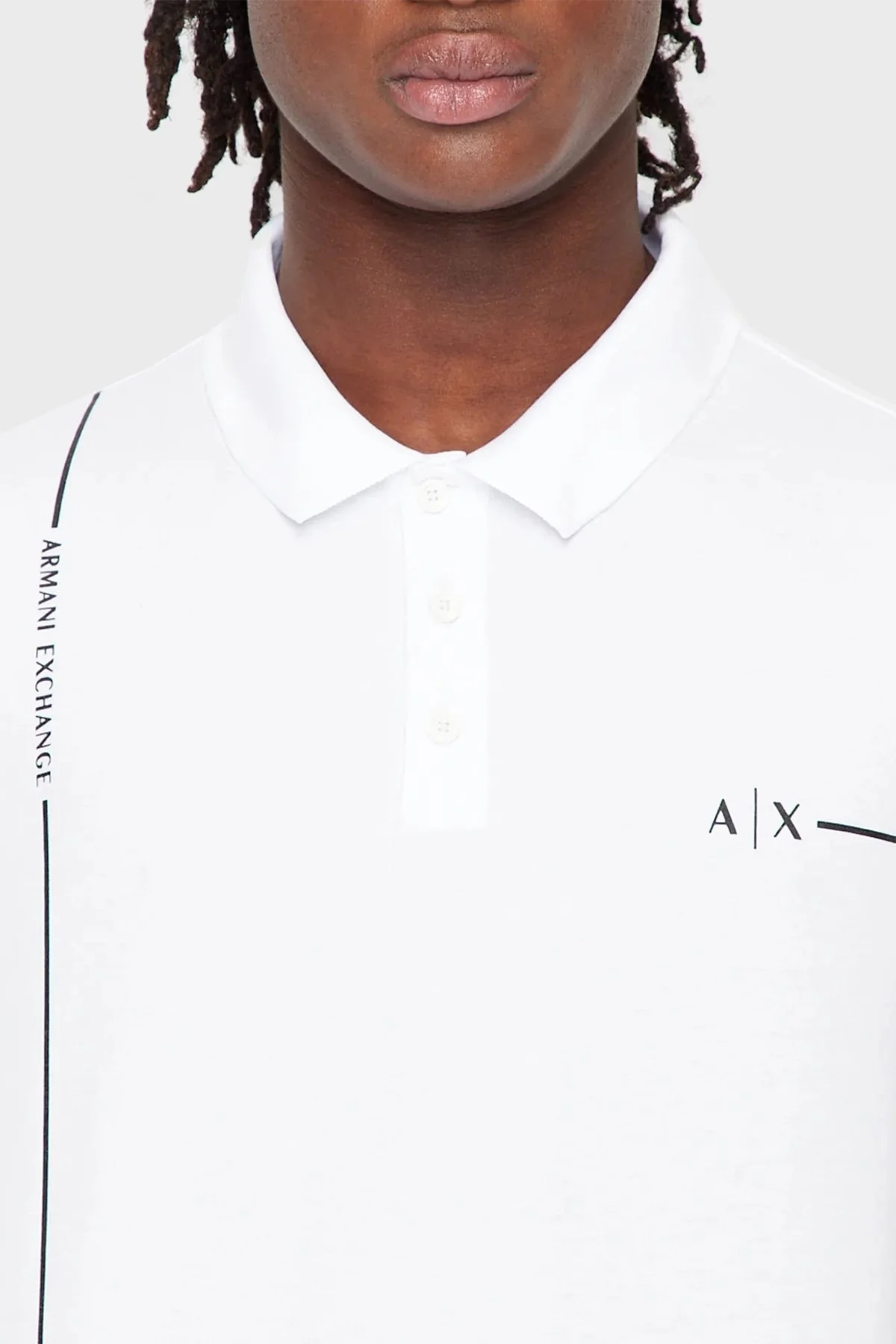 Armani Exchange Pamuklu Regular Fit Düğmeli Polo Erkek T Shirt 3RZFBB ZJCDZ 1100 BEYAZ - 3