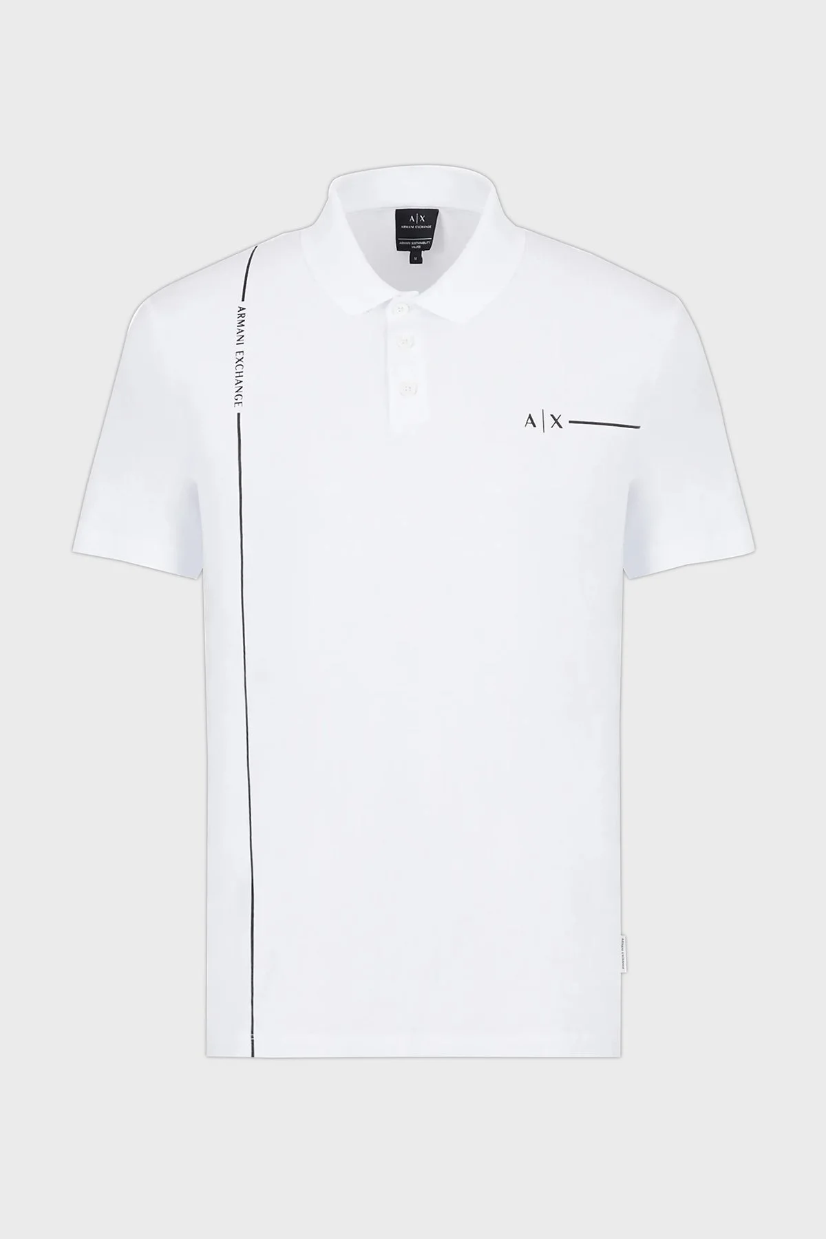 Armani Exchange Pamuklu Regular Fit Düğmeli Polo Erkek T Shirt 3RZFBB ZJCDZ 1100 BEYAZ - 4