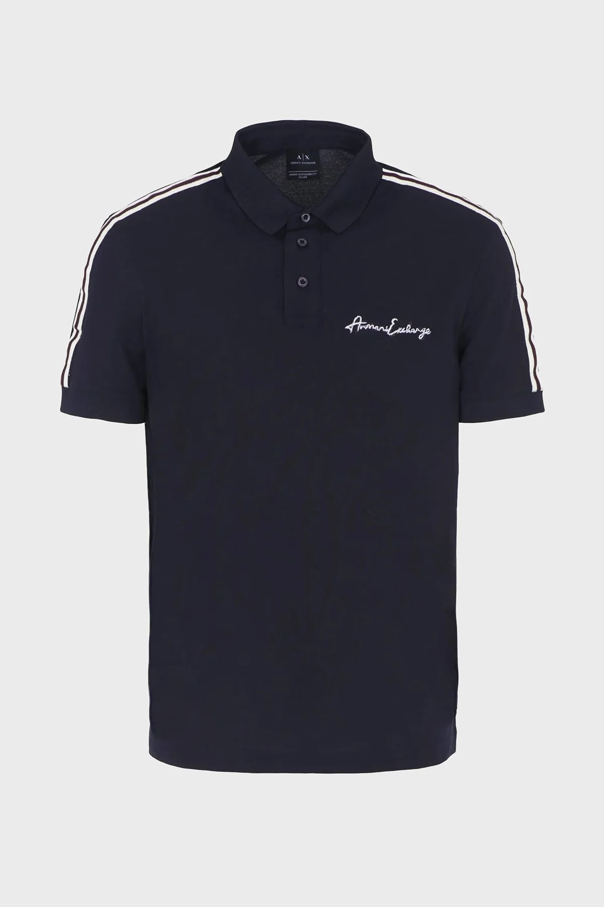 Armani Exchange Pamuklu Regular Fit Düğmeli Erkek Polo Yaka T Shirt 6RZFLD ZJYCZ 1583 LACİVERT - 4