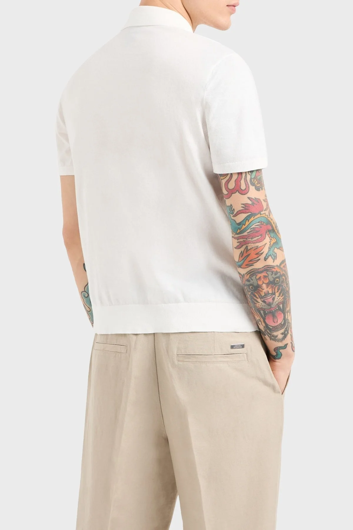 Armani Exchange Pamuklu Regular Fit Düğmeli Erkek Polo Yaka T Shirt 8NZF5D ZM3JZ 1116 BEYAZ - 8