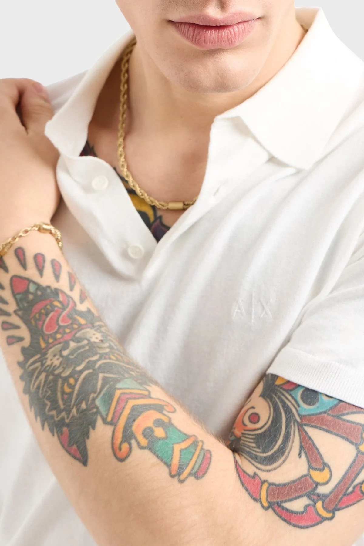 Armani Exchange Pamuklu Regular Fit Düğmeli Erkek Polo Yaka T Shirt 8NZF5D ZM3JZ 1116 BEYAZ - 9