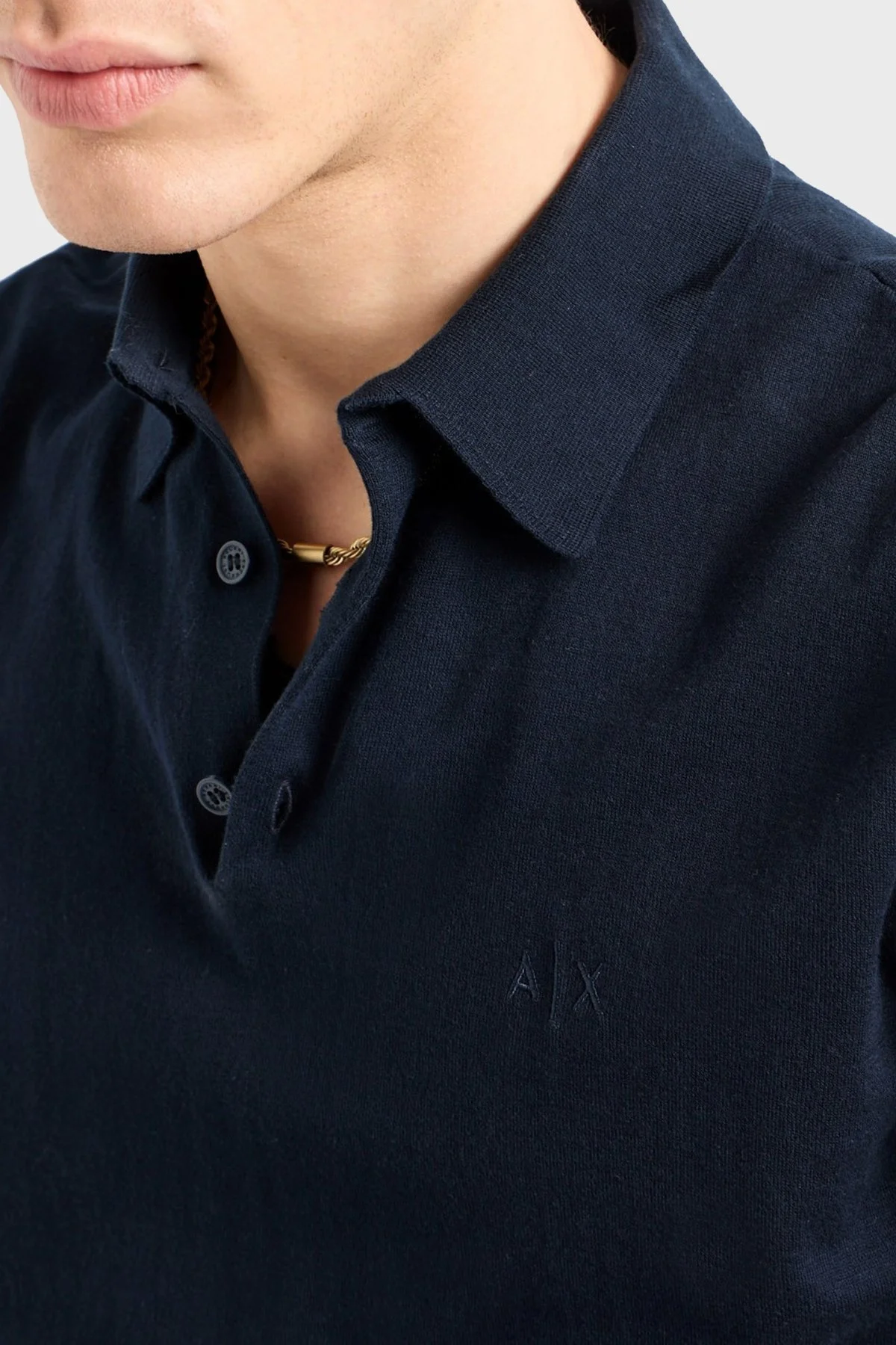 Armani Exchange Pamuklu Regular Fit Düğmeli Erkek Polo Yaka T Shirt 8NZF5D ZM3JZ 1510 LACİVERT - 6