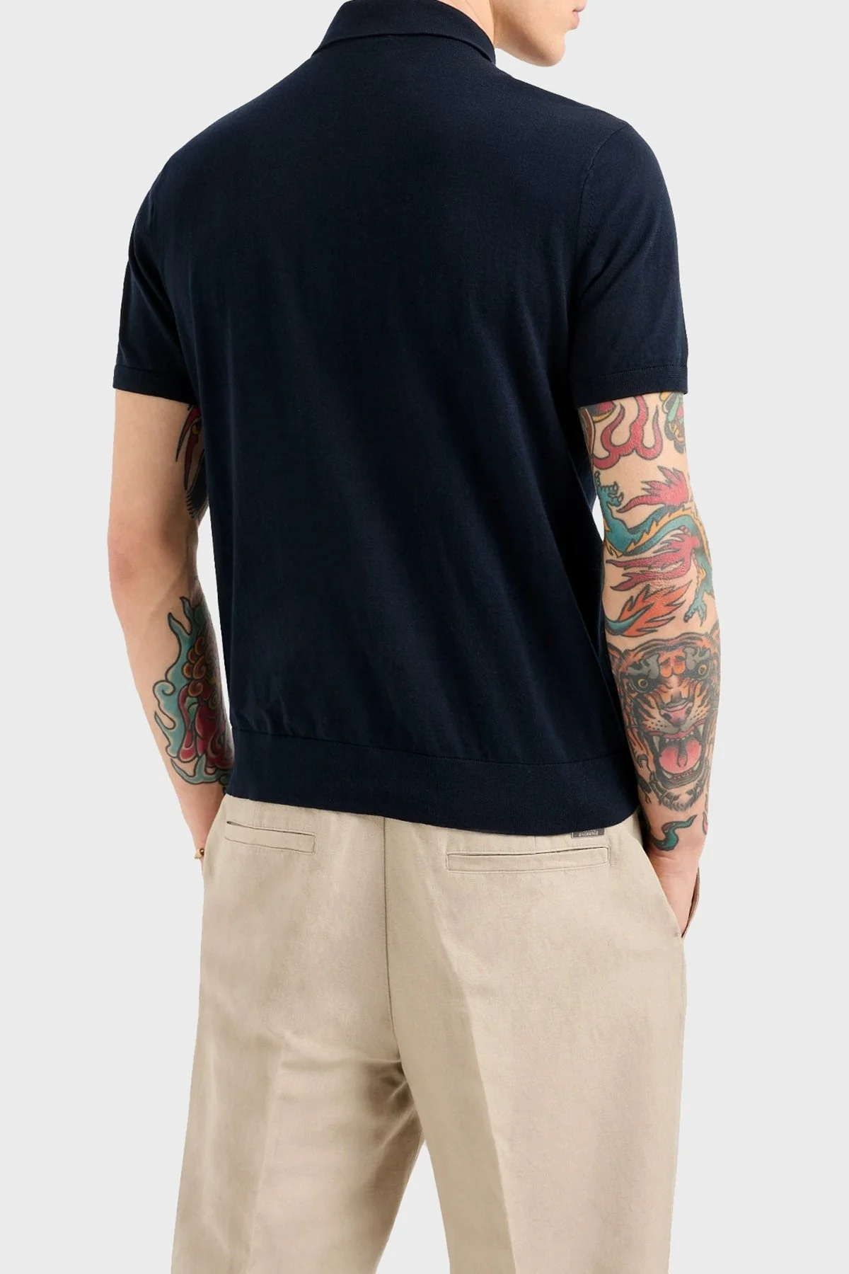 Armani Exchange Pamuklu Regular Fit Düğmeli Erkek Polo Yaka T Shirt 8NZF5D ZM3JZ 1510 LACİVERT - 7