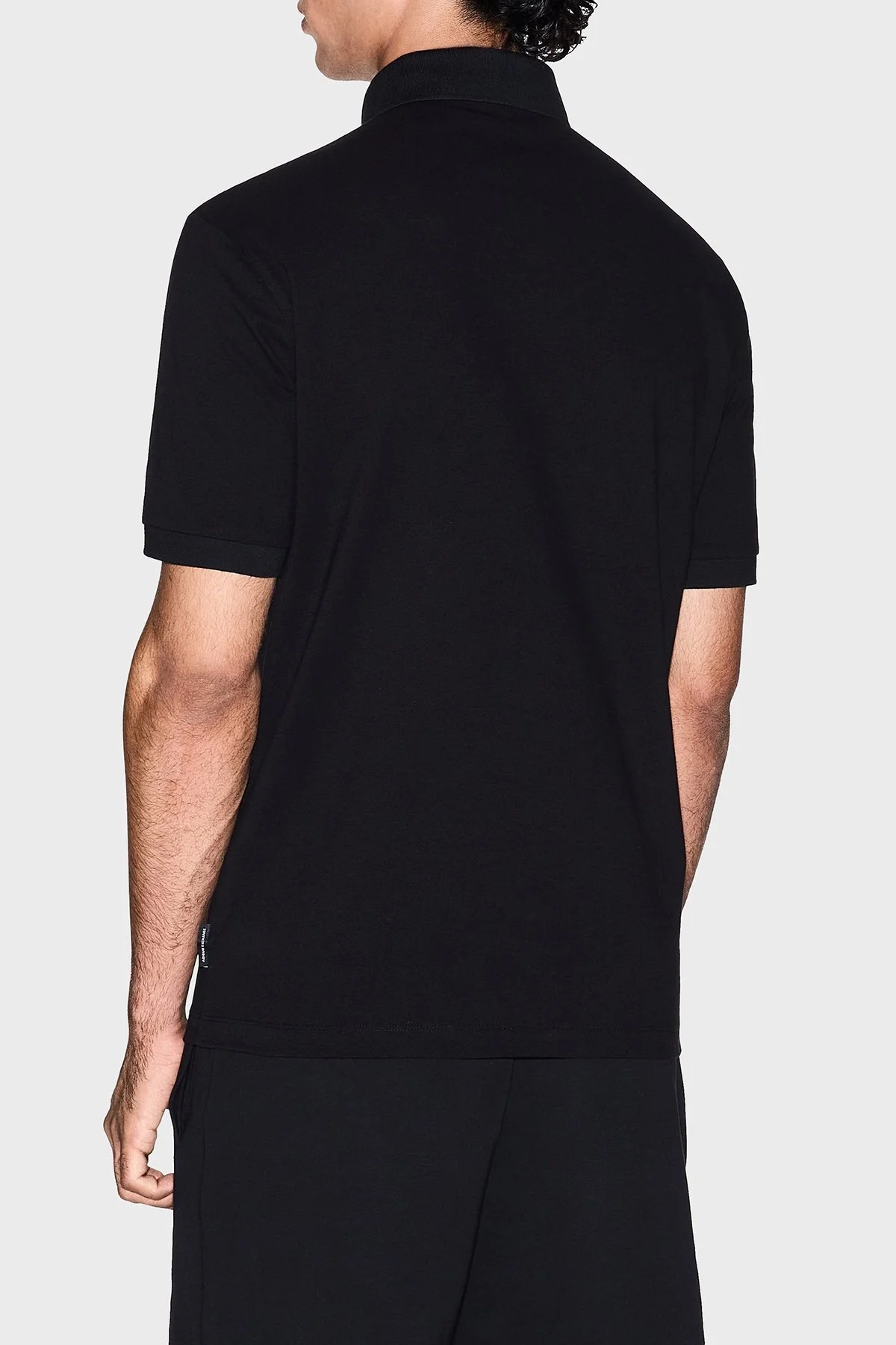 Armani Exchange Pamuklu Regular Fit Düğmeli Erkek Polo Yaka T Shirt XM001885 AF13026 MC004 SİYAH-GOLD - 3