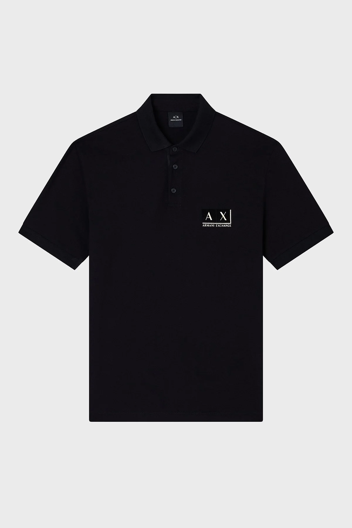Armani Exchange Pamuklu Regular Fit Düğmeli Erkek Polo Yaka T Shirt XM001885 AF13026 MC004 SİYAH-GOLD - 5