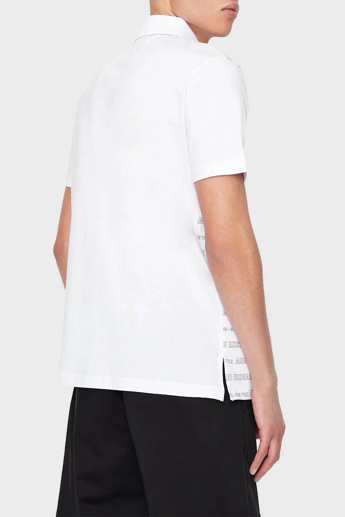 Armani Exchange Pamuklu Regular Fit Düğmeli T Shirt Erkek Polo 3LZFMW ZJH4Z 41AP BEYAZ - 3
