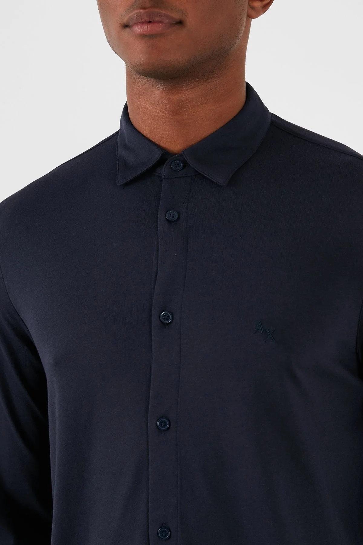 Armani Exchange Pamuklu Regular Fit Erkek Gömlek 3DZCHQ ZJ8EZ 15CX LACİVERT - 6