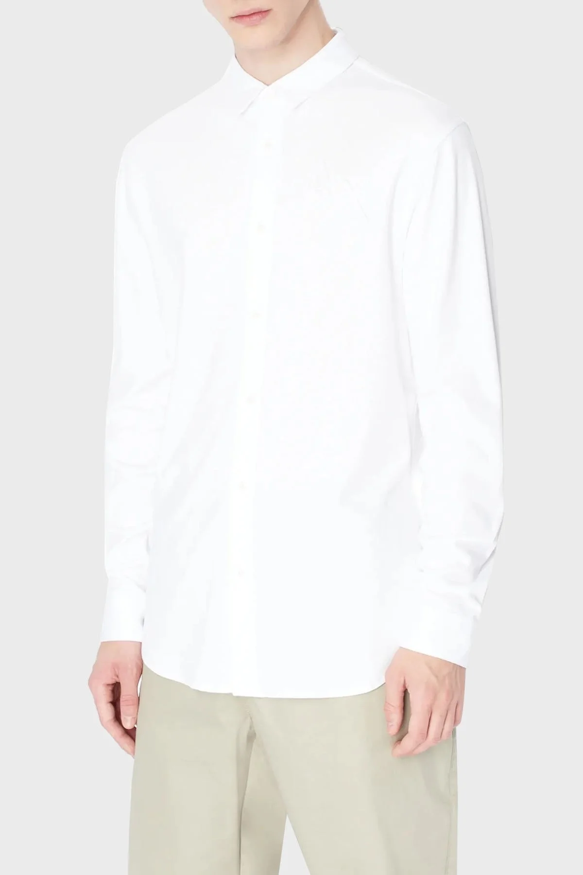 Armani Exchange Pamuklu Regular Fit Erkek Gömlek 3RZCHE ZJZEZ 1100 BEYAZ - 1