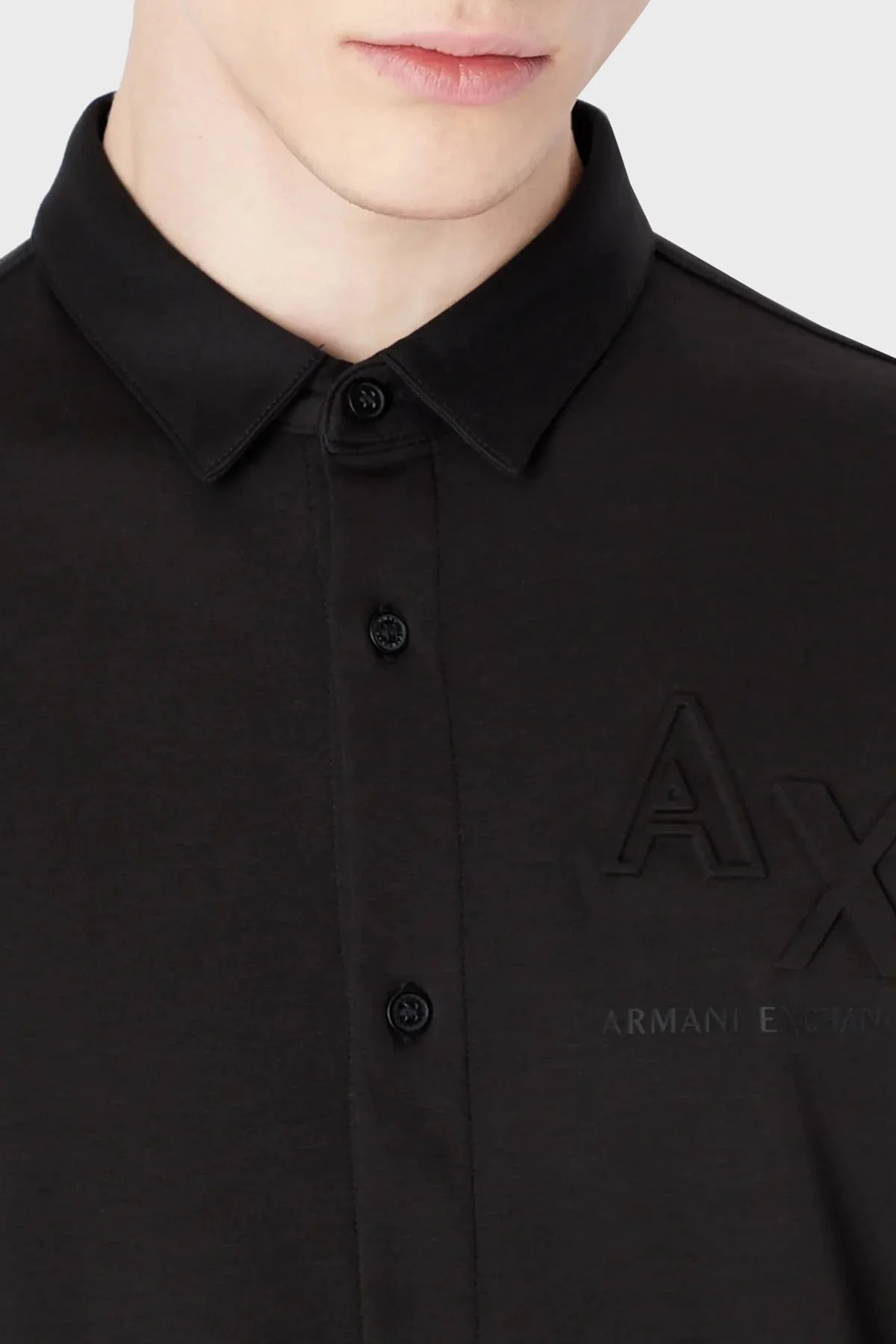 Armani Exchange Pamuklu Regular Fit Erkek Gömlek 3RZCHE ZJZEZ 1200 SİYAH - 3
