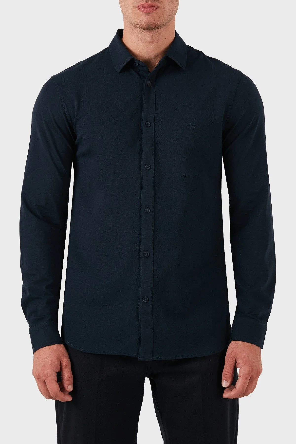 Armani Exchange Pamuklu Regular Fit Erkek Gömlek 6DZCHJ ZJEAZ 1510 LACİVERT - 1
