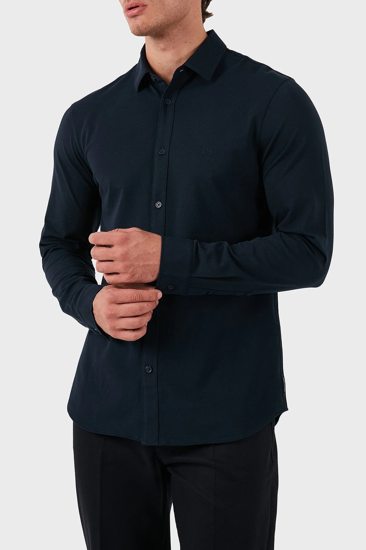 Armani Exchange Pamuklu Regular Fit Erkek Gömlek 6DZCHJ ZJEAZ 1510 LACİVERT - 3
