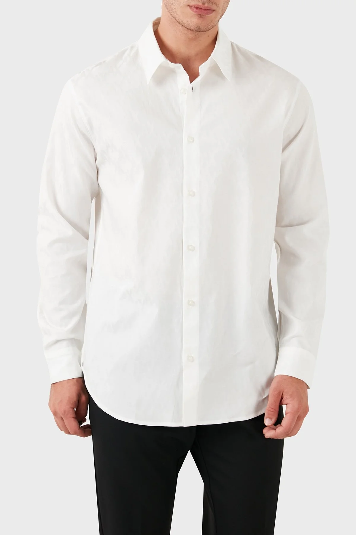 Armani Exchange Pamuklu Regular Fit Erkek Gömlek 6DZCL1 ZN5XZ 1116 BEYAZ - 1