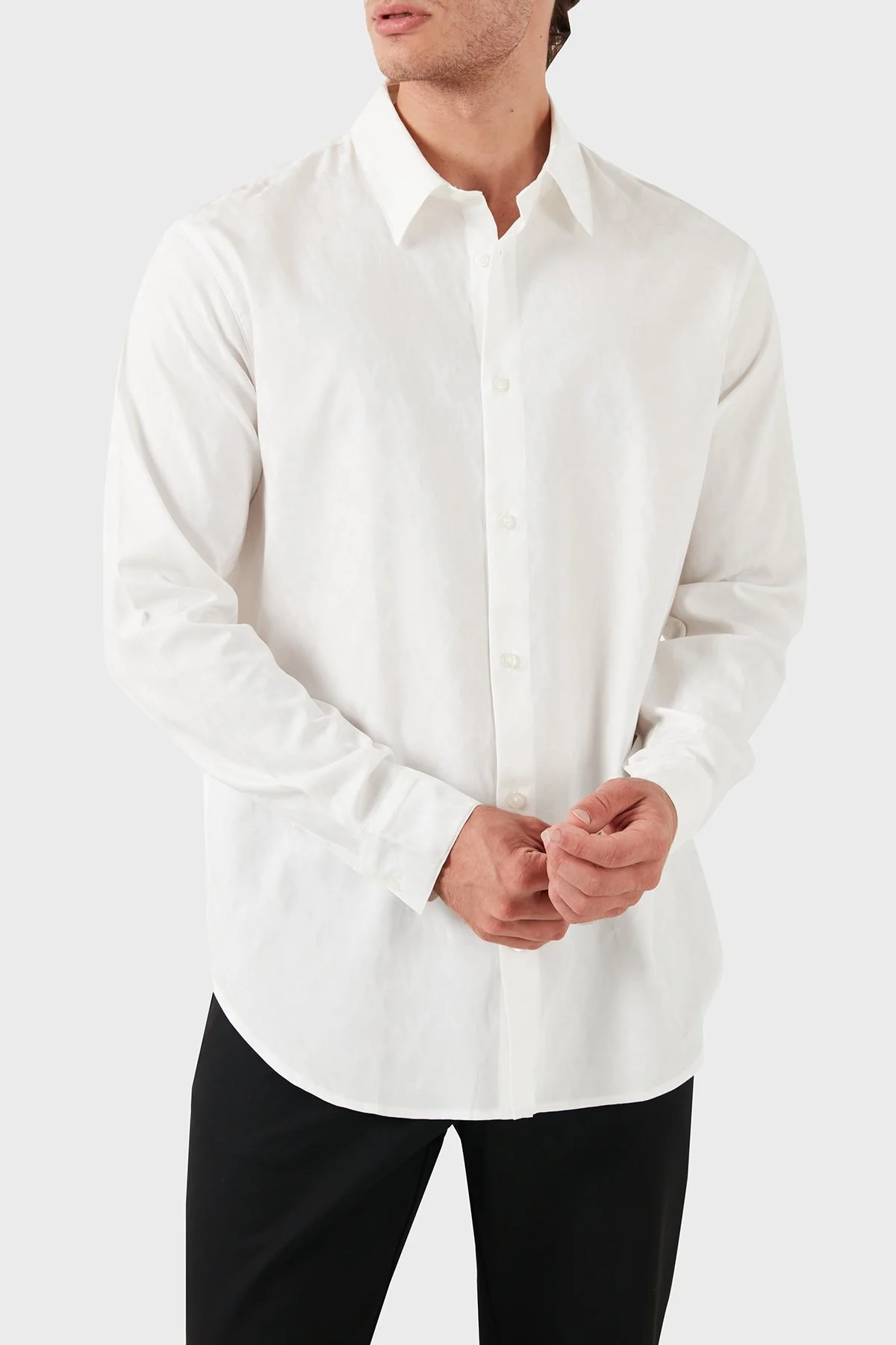 Armani Exchange Pamuklu Regular Fit Erkek Gömlek 6DZCL1 ZN5XZ 1116 BEYAZ - 2