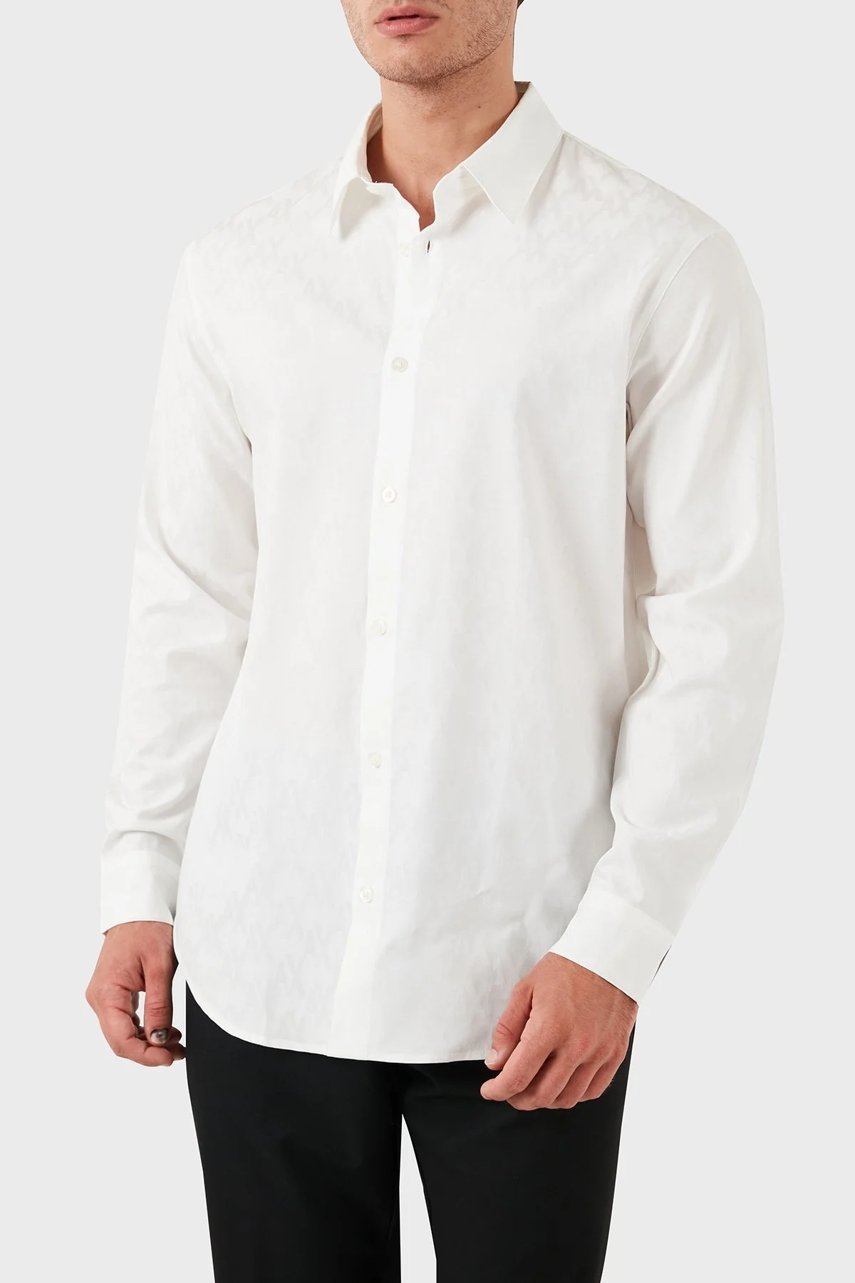 Armani Exchange Pamuklu Regular Fit Erkek Gömlek 6DZCL1 ZN5XZ 1116 BEYAZ - 4