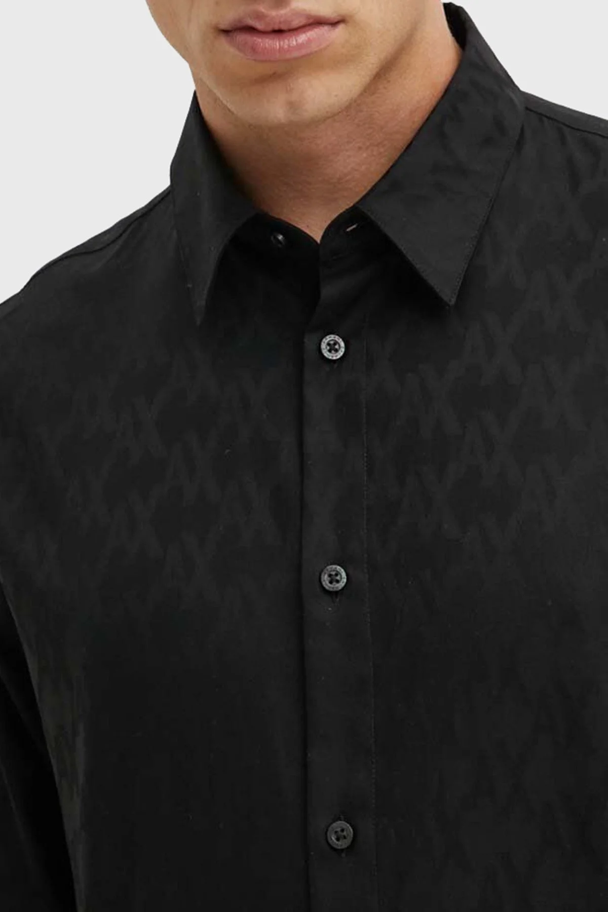 Armani Exchange Pamuklu Regular Fit Erkek Gömlek 6DZCL1 ZN5XZ 1200 SİYAH - 6