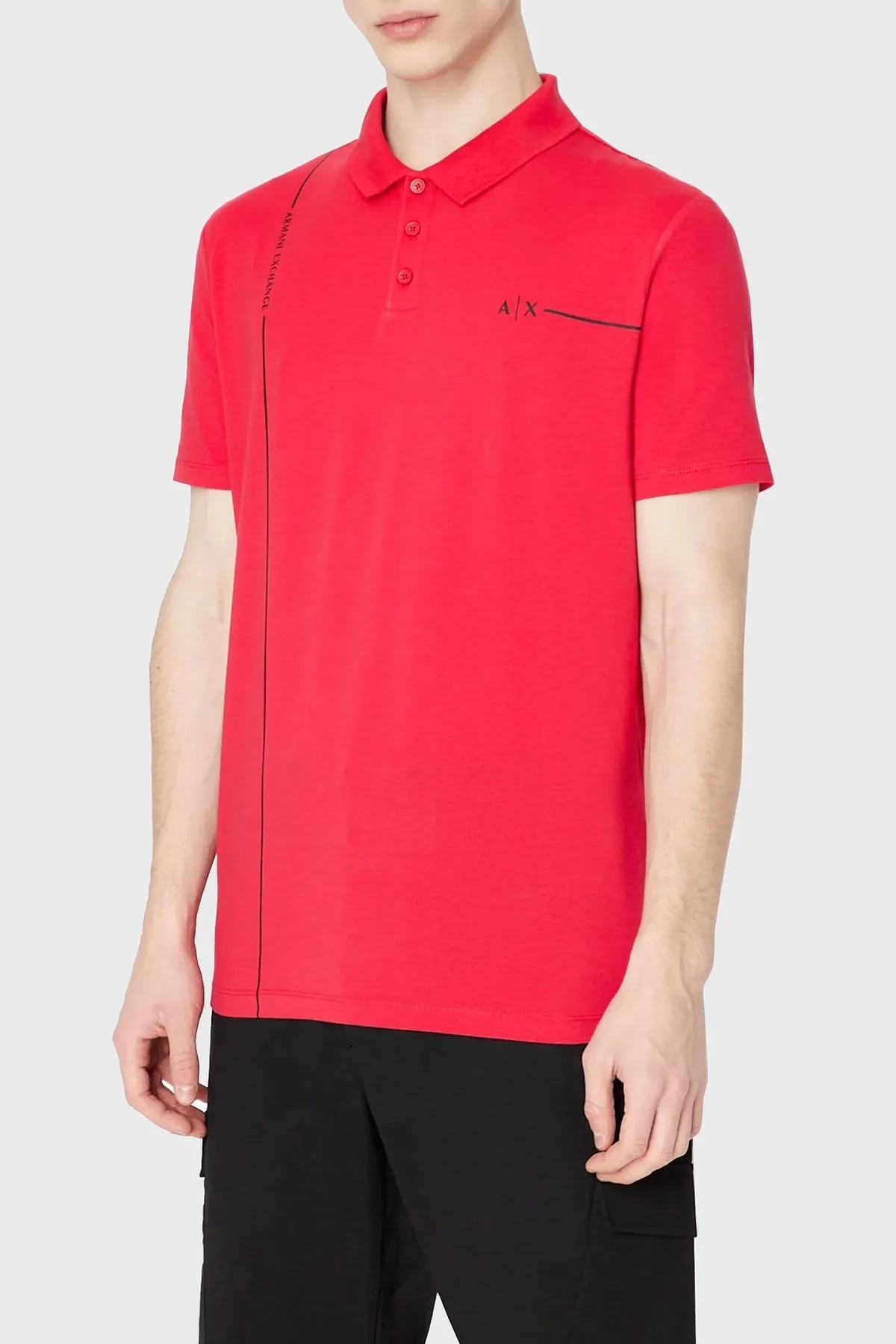 Armani Exchange Pamuklu Regular Fit Erkek Polo T Shirt 3RZFBB ZJCDZ 14AQ KIRMIZI - 5