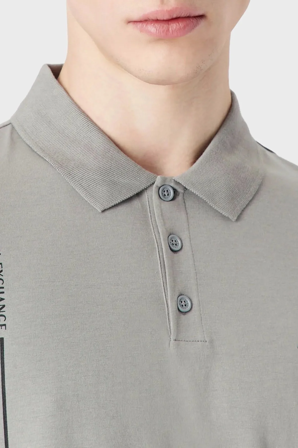 Armani Exchange Pamuklu Regular Fit Erkek Polo T Shirt 3RZFBB ZJCDZ 1913 GRİ - 3