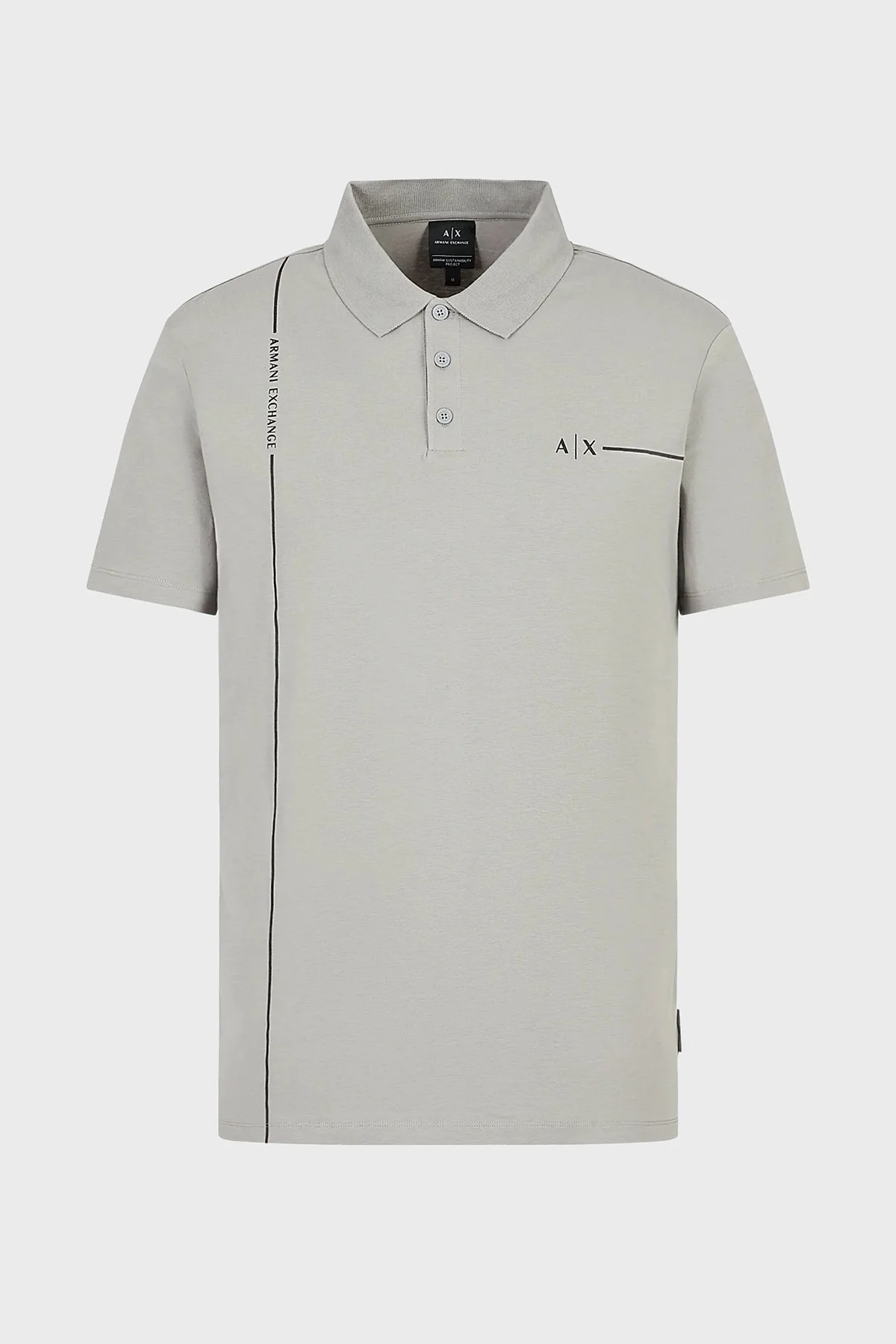 Armani Exchange Pamuklu Regular Fit Erkek Polo T Shirt 3RZFBB ZJCDZ 1913 GRİ - 4