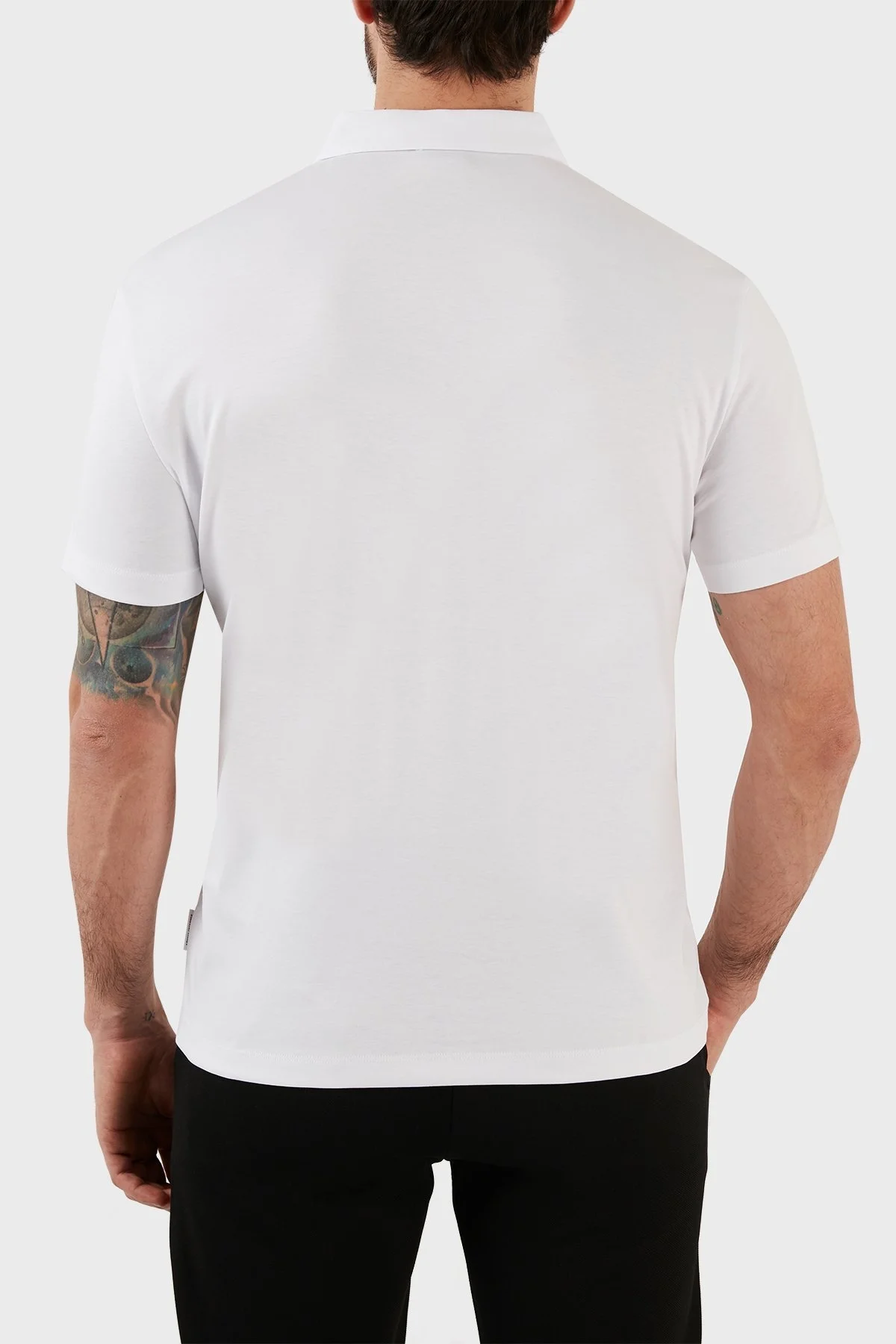 Armani Exchange Pamuklu Regular Fit Polo T Shirt Erkek Polo Yaka T Shirt 3RZFHE ZJZEZ 1100 BEYAZ - 5