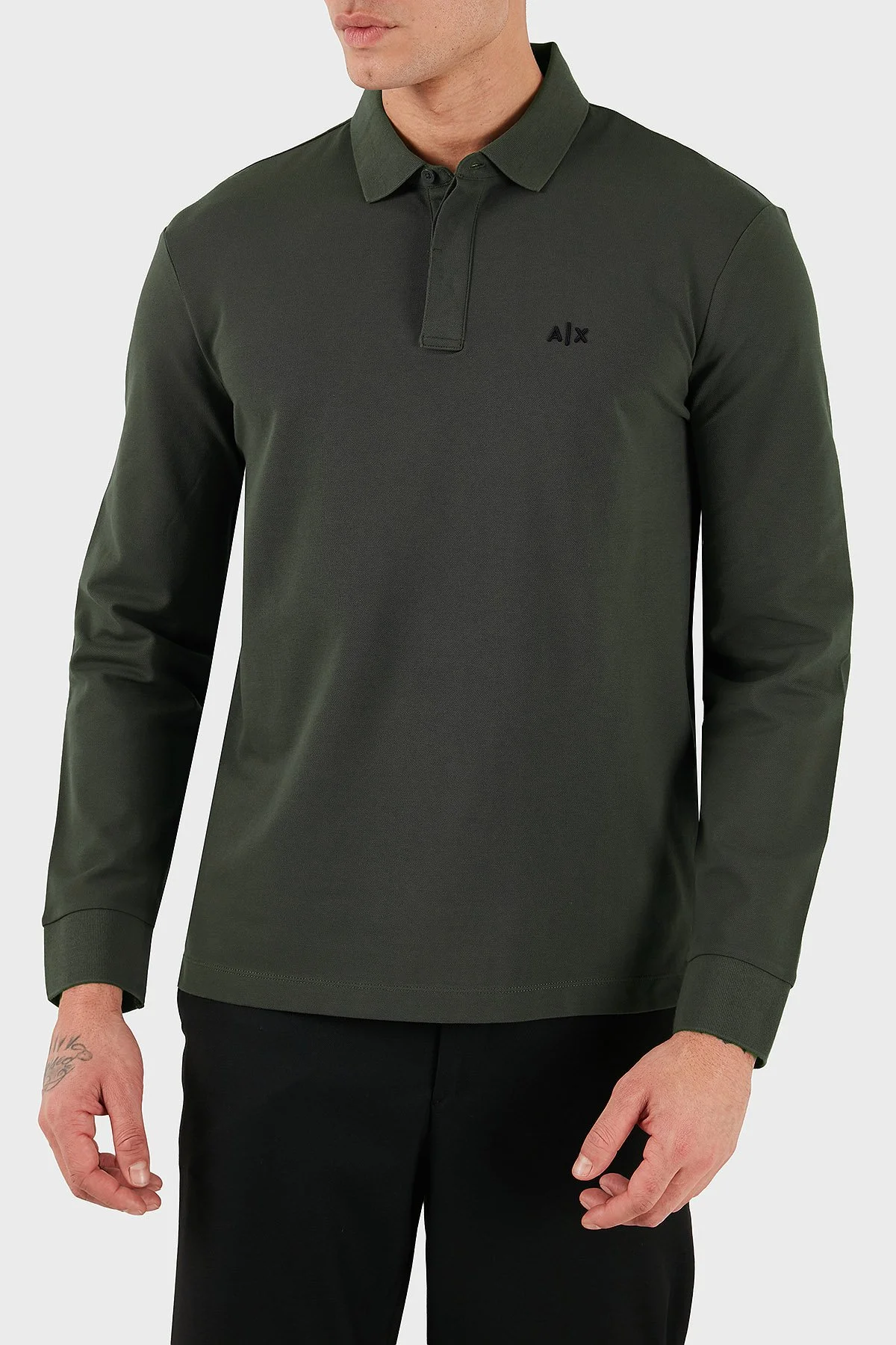 Armani Exchange Pamuklu Regular Fit Erkek Polo Yaka Sweat XM001288 AF17321 U8144 AÇIK YEŞİL - 1